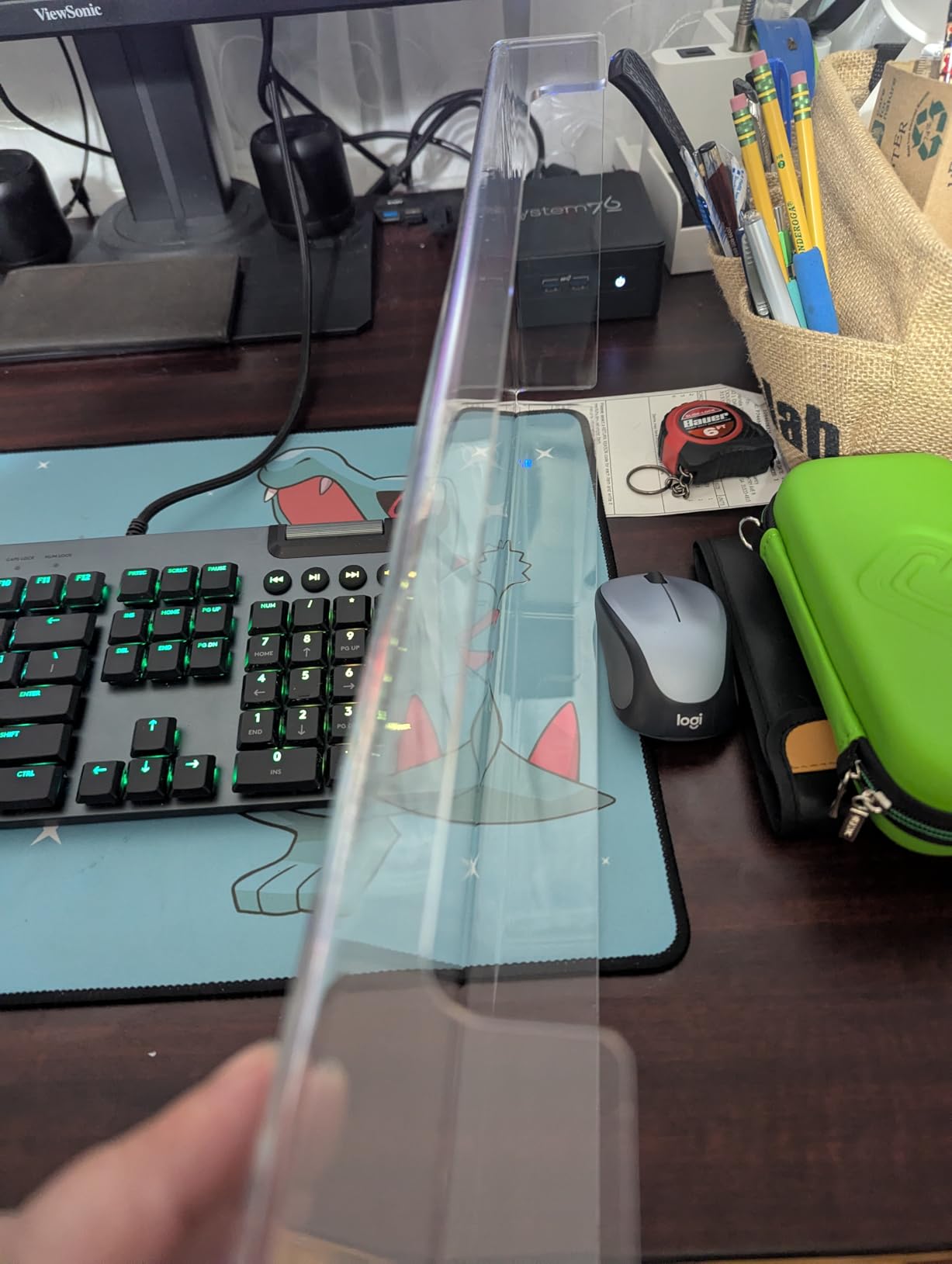 Acrylic Computer Keyboard Cover, Mechanical Keyboard Dust Cover PC Keyboard Cat Protector, Cat Keyboard Protector (2 Pack, Clear) customer photo 2