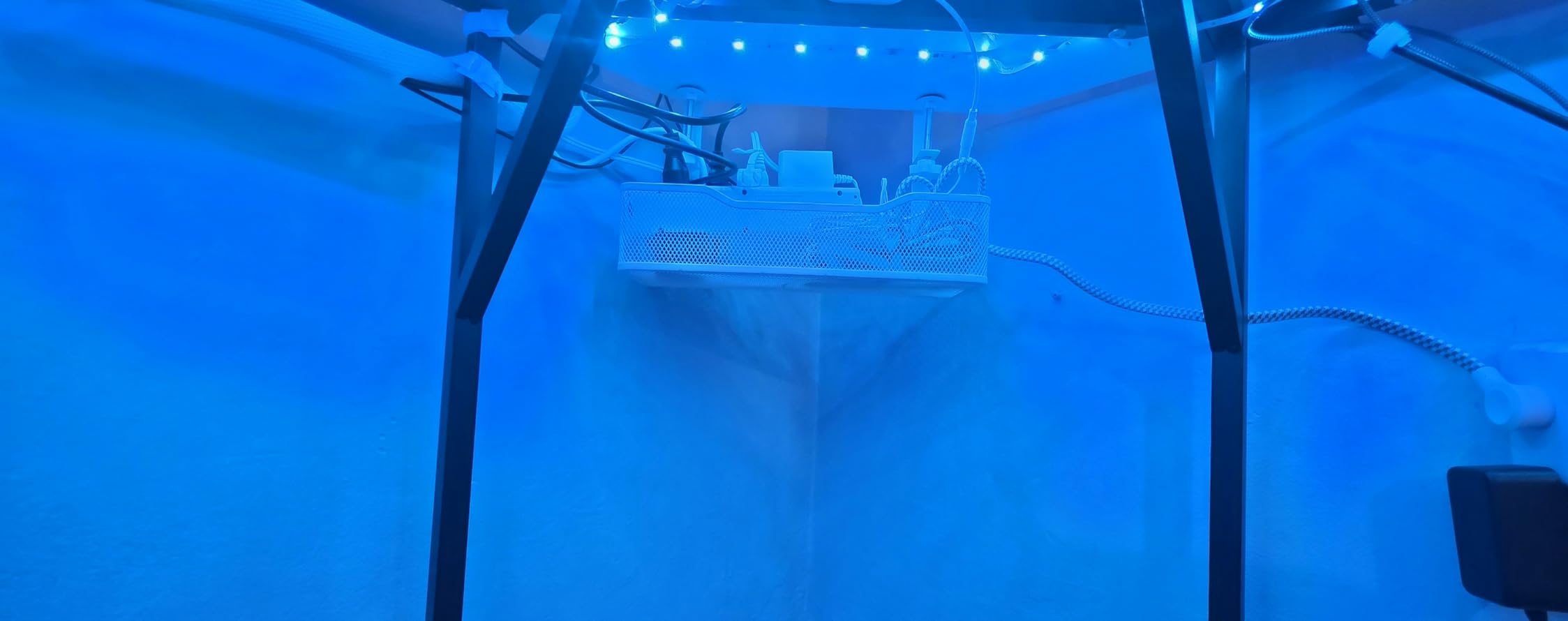 Under Desk Cable Management Tray White, Cinati Wire Organizers No Drill, Cable Tray with Clamp for Wire Management, Cord Organization Box for Office, Home - No Damage to Desk customer photo 2