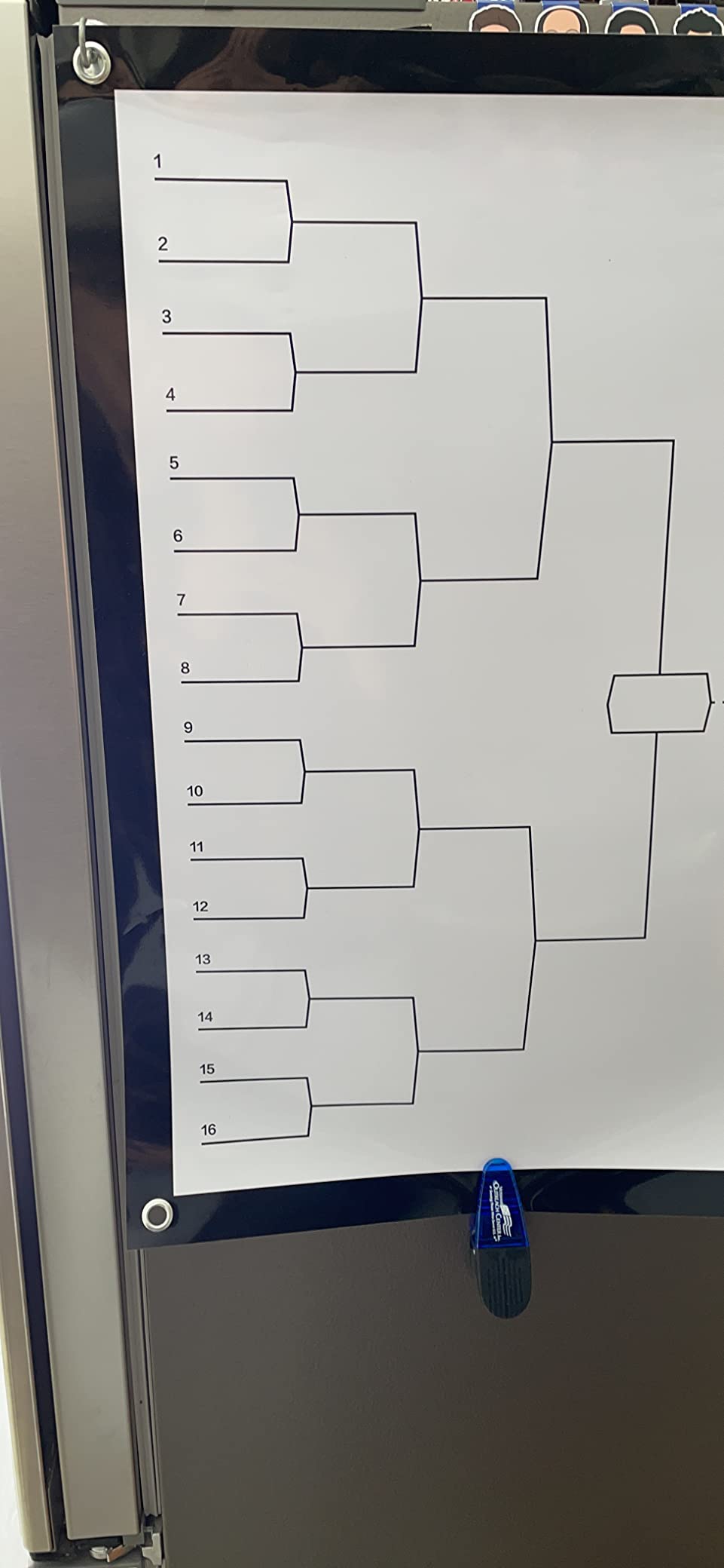 Yexiya 64 Player Tournament Bracket Dry Erase Board 48 x 32 Inch Basketball Posters 64 Team Sports Playoff Bracket customer photo 1