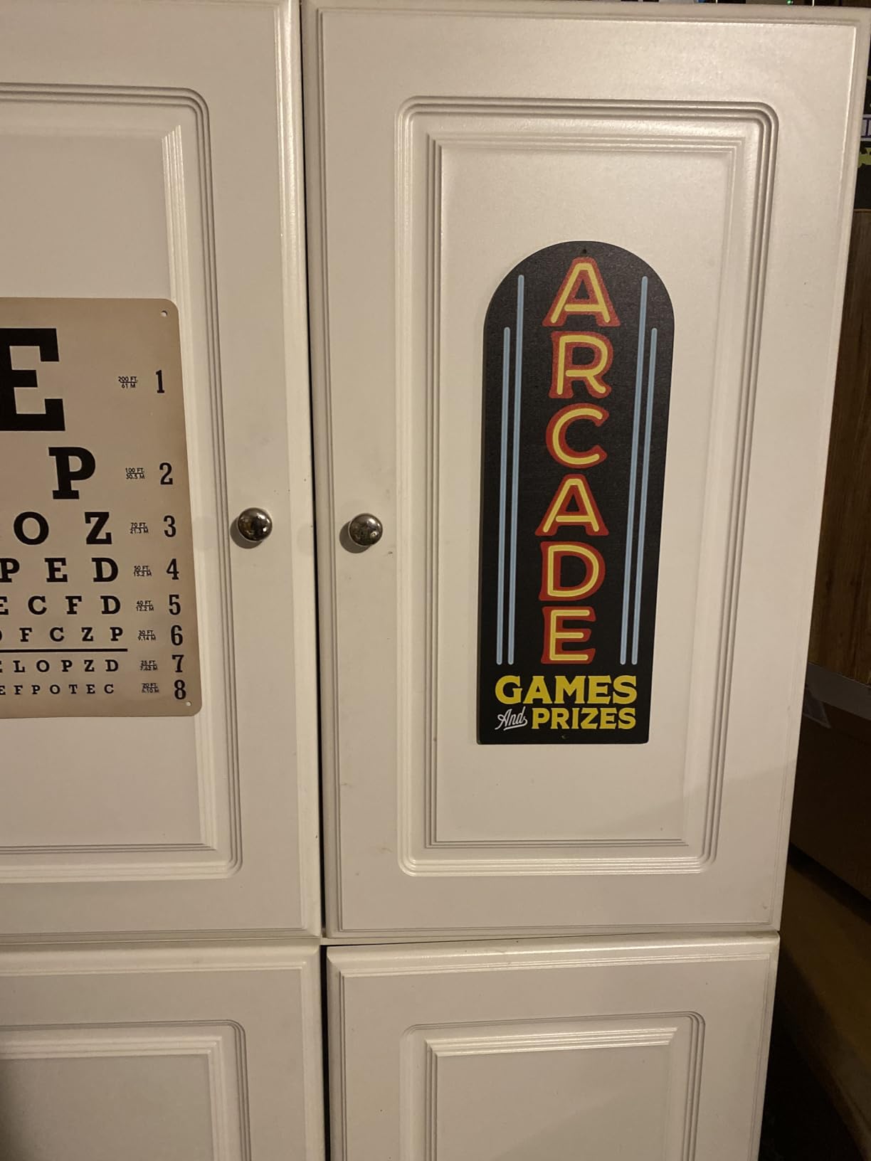 Arcade Games and Prizes Arched Metal Sign - Vintage Arcade Sign for Game Room, Man Cave or Teen Room customer photo 1