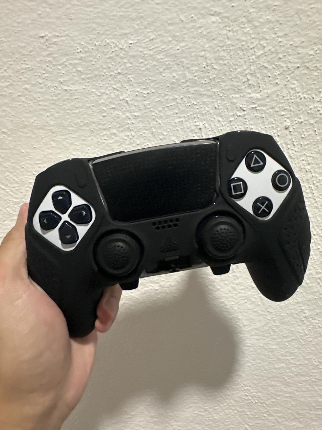 PlayVital Guardian Edition Anti-Slip Ergonomic Silicone Cover Case for ps5 Edge Controller, Soft Rubber Protector Skin for ps5 Edge Wireless Controller with Thumb Grip Caps - Black customer photo 1