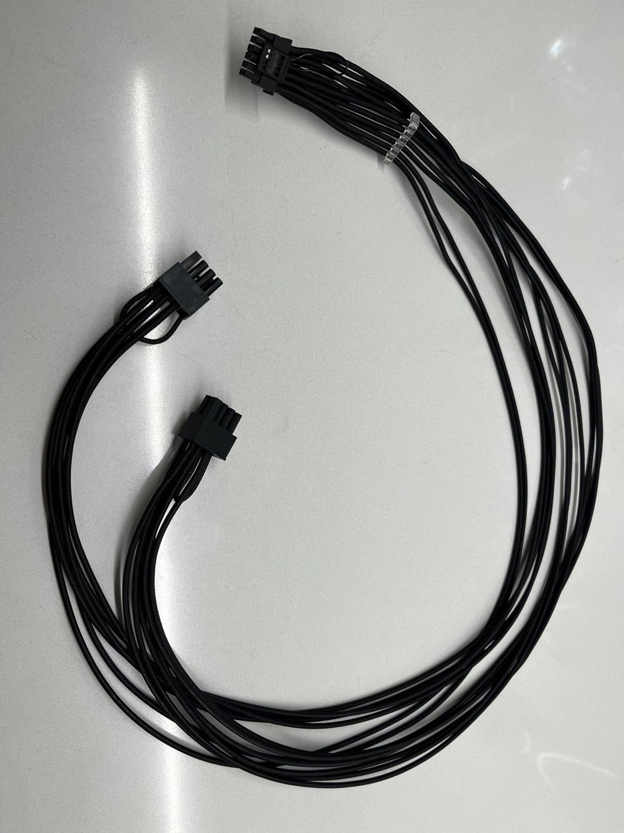 Fasgear 600W PCIe 5.0 12VHPWR GPU Power Cable 70cm - 16pin (12+4) Connector for RTX 5070 Ti 4070 4080 4090 to 2x8pin (4+4) Male Plugs Sleeved Cord for Corsair/Great Wall/Thermal-take Modular PSU customer photo 2