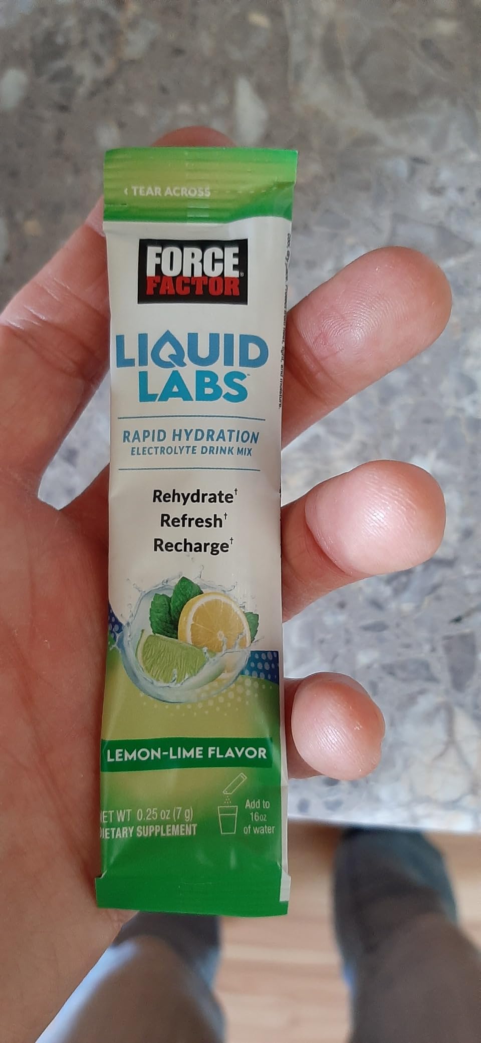 Force Factor Liquid Labs Electrolytes Powder Packets-Lemon Lime-Hydration Packets to Make Electrolyte Water with 5 Essential Electrolytes, Vitamins, Minerals, and Antioxidants, 20 Stick Packs customer photo 2