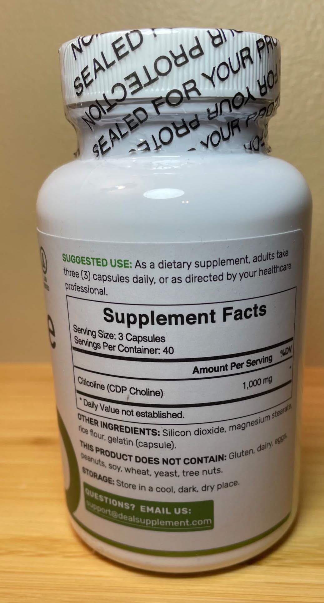 Citicoline CDP Choline, 1,000mg Per Serving, 120 Capsules - Extra Strength Choline Supplements - Nootropic B Vitamin Properties - Promotes Brain Health, Memory, & Focus - Non-GMO customer photo 2