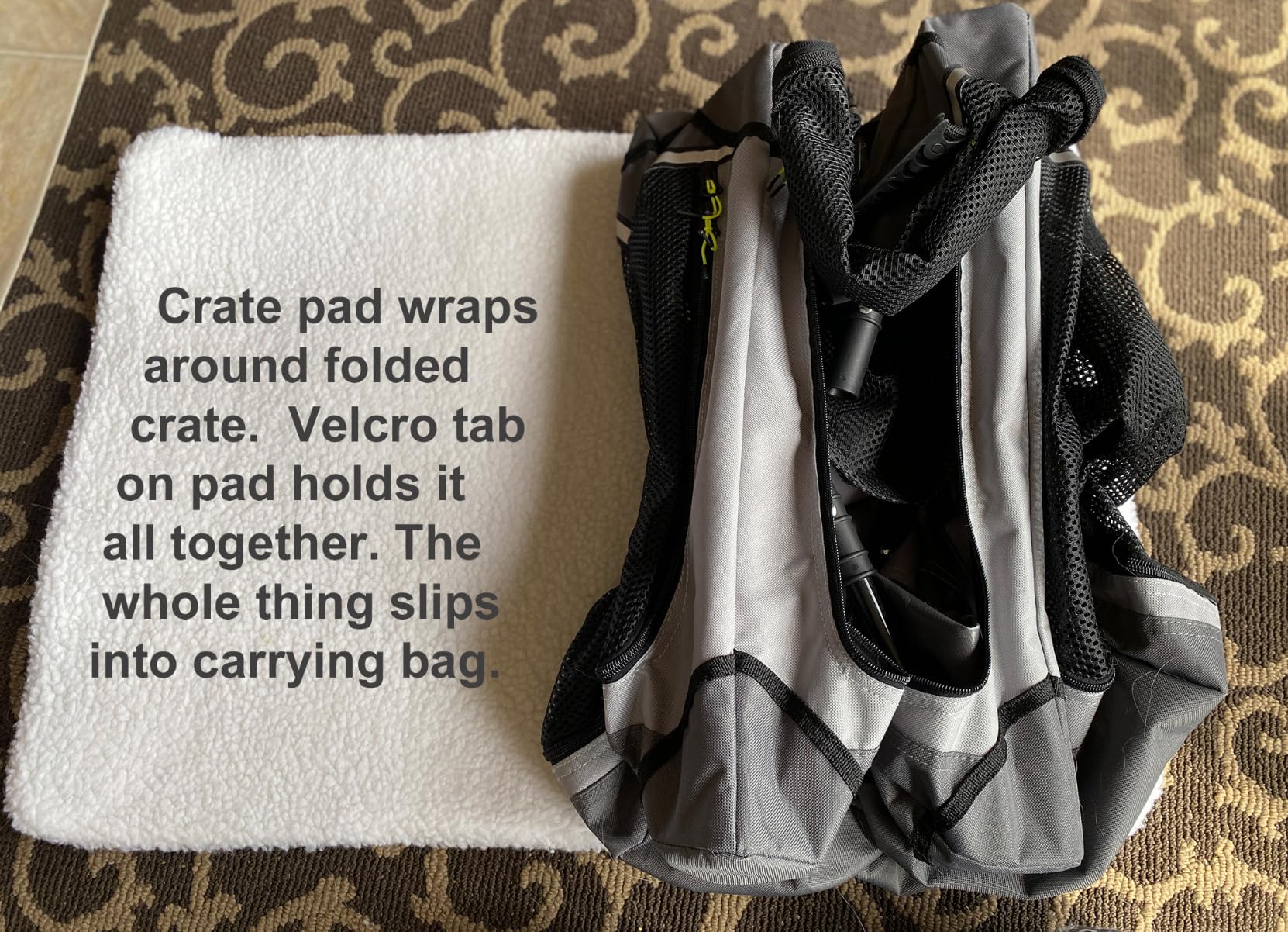 Lesure Soft Collapsible Dog Crate - 36 Inch Portable Travel Crate for Large Dogs Indoor & Outdoor, 4-Door Foldable Pet Kennel with Mesh Windows customer photo 1