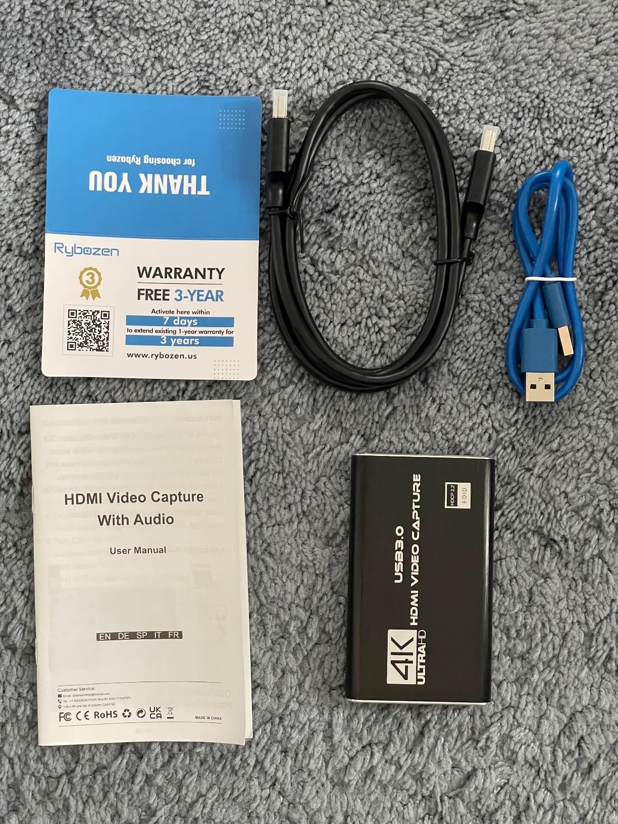 4K HDMI Capture Card for Streaming, Full HD 1080P 60FPS USB 3.0 Cam Link Game Audio Video Capture Card, Work with Camera/Nintendo Switch/Xbox/PS4/PS5/PC/OBS (Black) customer photo 2