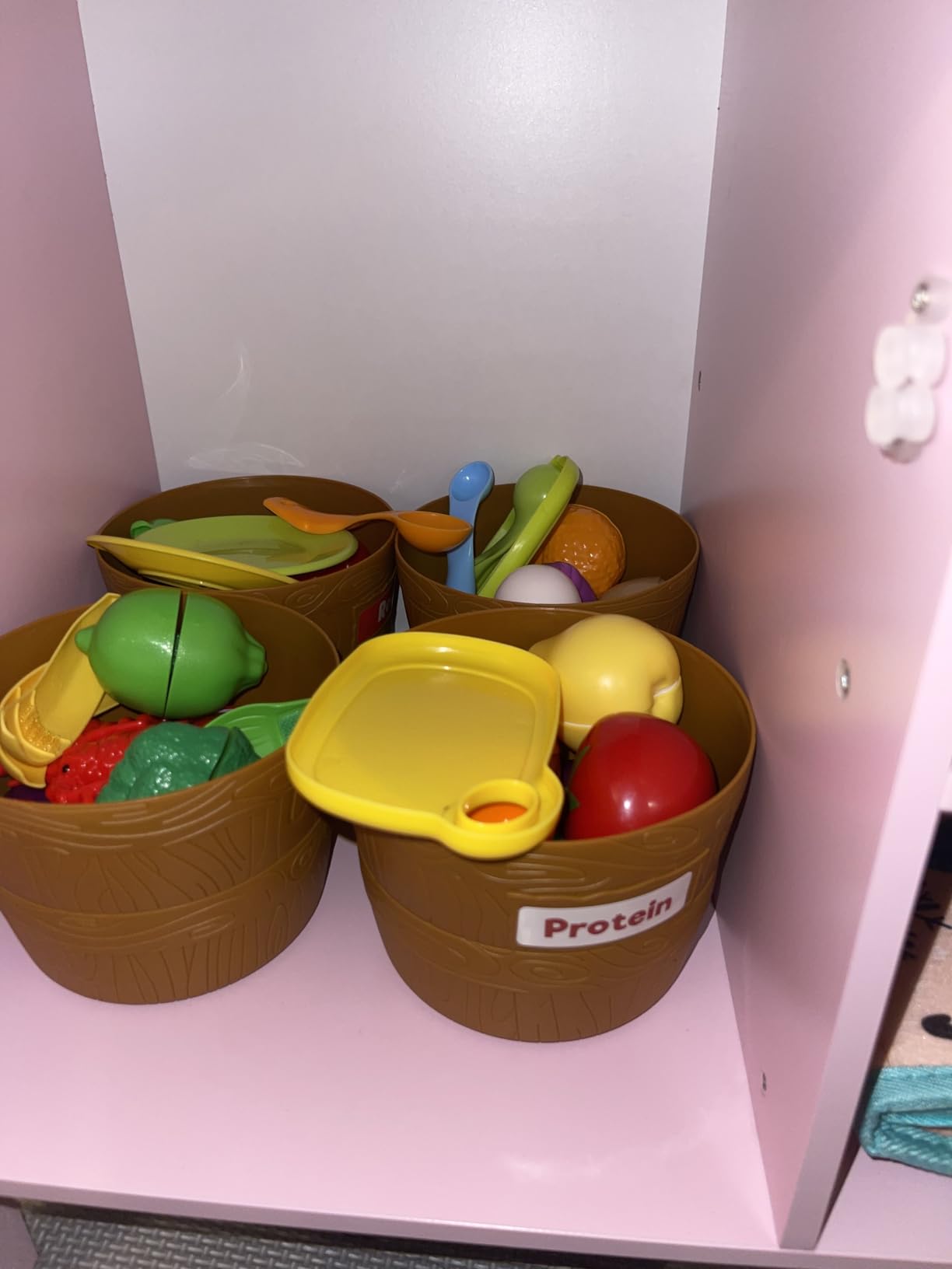 JOYIN Learning Toys Play Food Set for Toddlers, Cutting Food for Preschool Activities, Play Kitchen Accessories, Educational Toys, Color Sorting Set for Boys & Girls, Easter Basket Stuffers customer photo 2