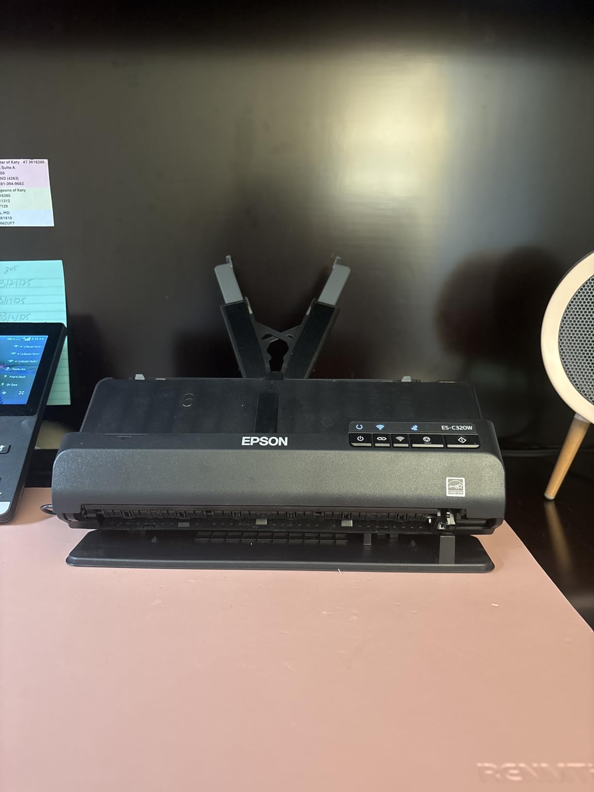 Epson Workforce ES-C320W - Wireless Compact Desktop Document Scanner - 2-Sided Scanning Auto Doc Feeder - Can Scan Paper and Cards - Black customer photo 2