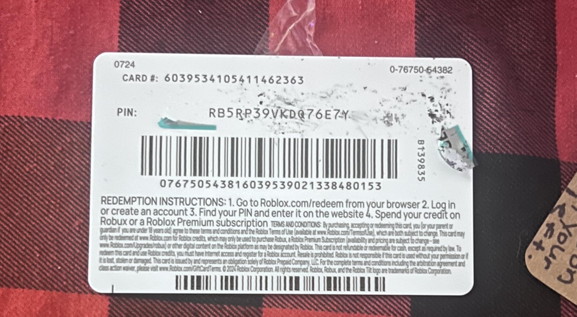 Roblox Physical Gift Cards, Multipack of 3 x $15 [Includes Free Virtual Item] [Redeem Worldwide] customer photo 2