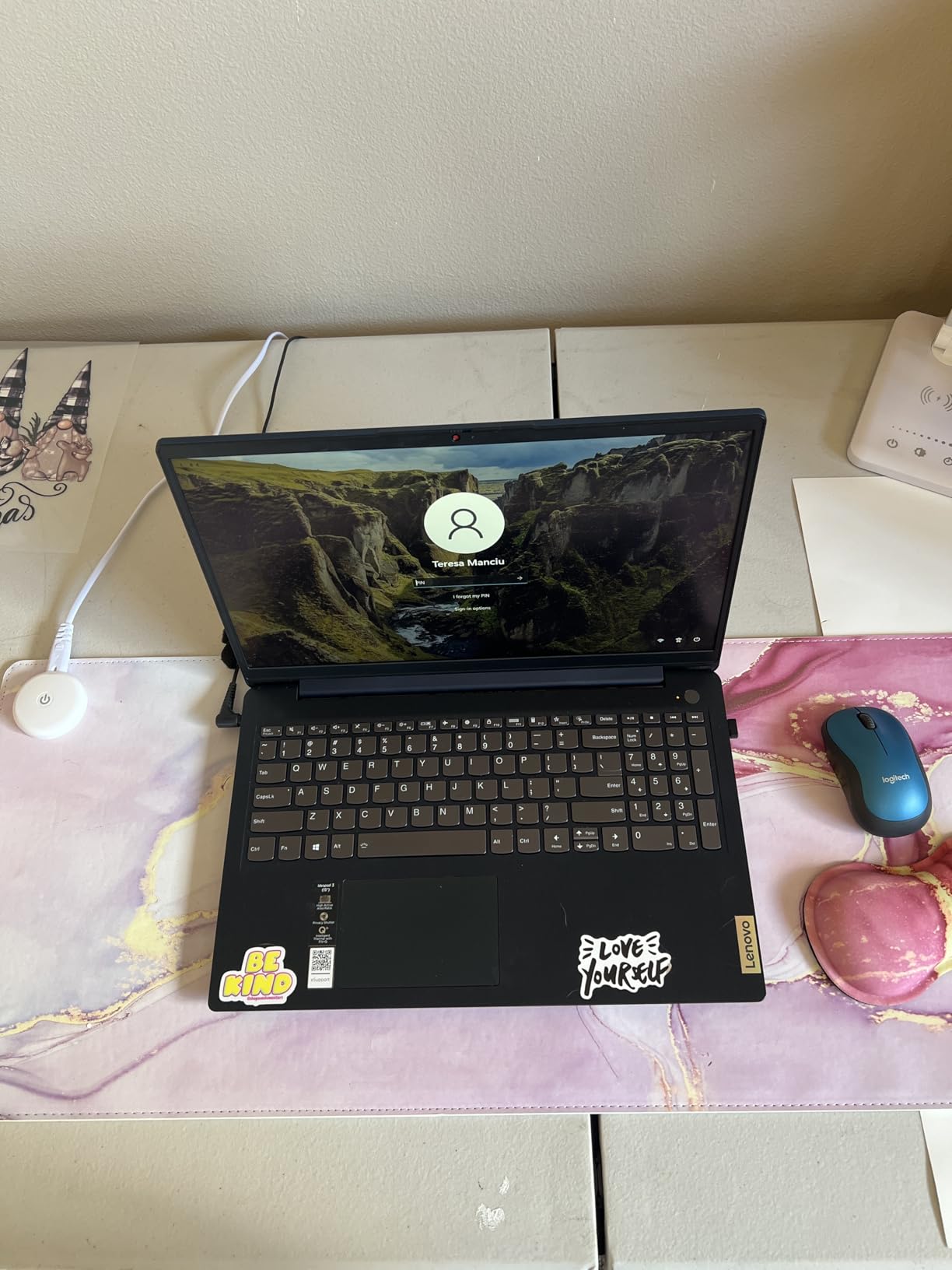 HAOCOO Heated Desk Pad, Large Mouse Pad for Desktop, 4 Levels Heating & Auto-Off Computer Desk Mat,Waterproof PU Leather Mouse Mat customer photo 1