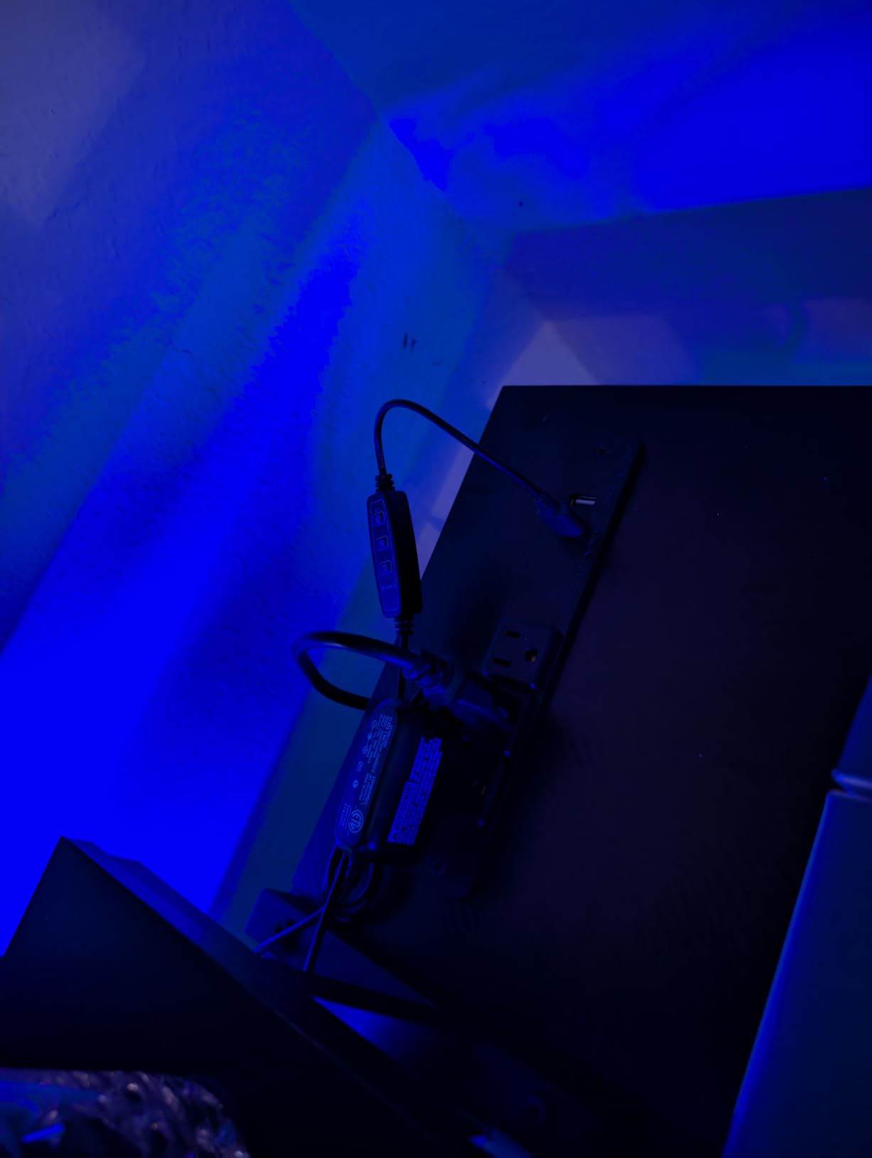 ODK 48 Inch Gaming Desk with USB Charging Ports and LED Lights, Reversible L Shaped Computer Desk with Storage Shelves & Monitor Stand, Corner Gamer Desk Table with Power Outlets, Black customer photo 1