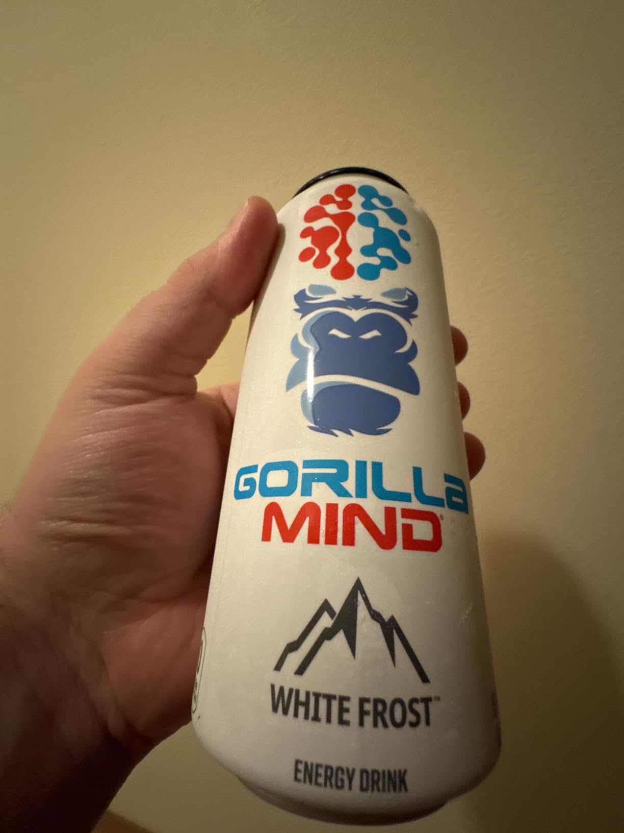 Gorilla Mind Energy Drink | Unmatched Energy & Amplified Focus | N-Acetyl-L-Tyrosine, Alpha-GPC, 200mg Caffeine, Uridine, Saffron | 0 Sugar Or Artificial Colors | 16oz, 12-Pack (White Frost) customer photo 2