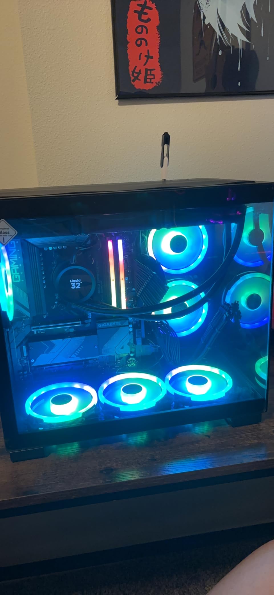 PCCOOLER PC Case Mid Tower Desktop Computer Gaming Superior Case for ATX/M-ATX/ITX with 6 ARGB Case Fans, Column-Free Design, 360MM Radiator & 400MM GPU Support, Easy Installation (C3T500 ARGB Black) customer photo 2