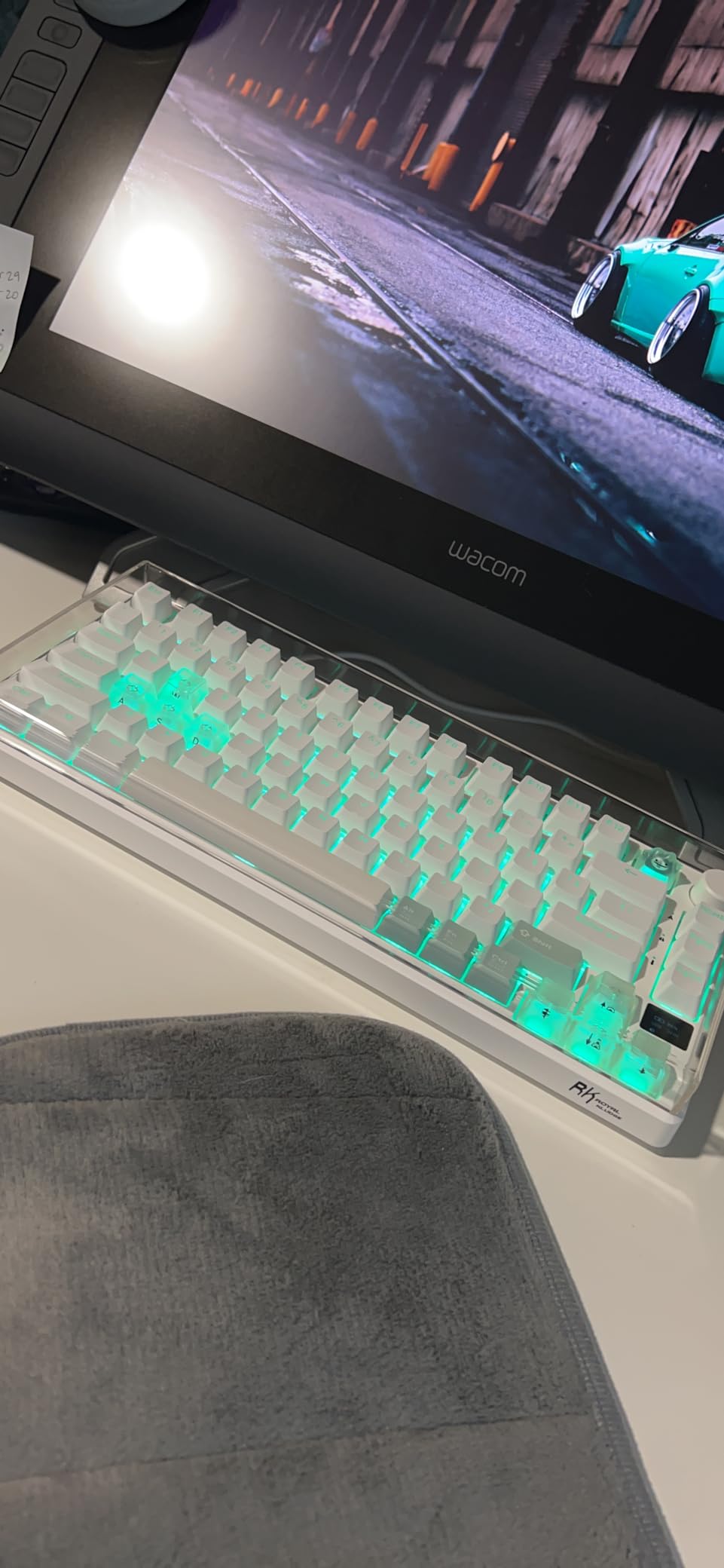 KiiBoom Premium Acrylic Transparent Keyboard Dust Cover, Waterproof, Anti-Dust, Anti-Cat Protector Cover Lid for Mechanical Keyboard (Clear, 12.6'' x 5.3'' x 0.78'') customer photo 1