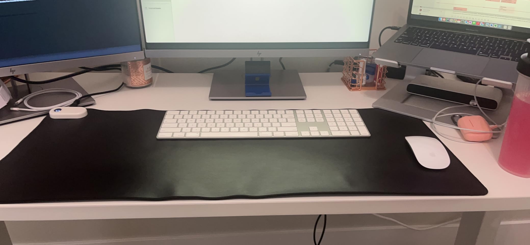 Warm Desk Pad, Heated Mouse Pad, Keyboard Mat, Electric Heating Desk Pad with 5 Heating Levels & 3 Hours Auto Shut-Off, PU Leather Office Desk Mat customer photo 1