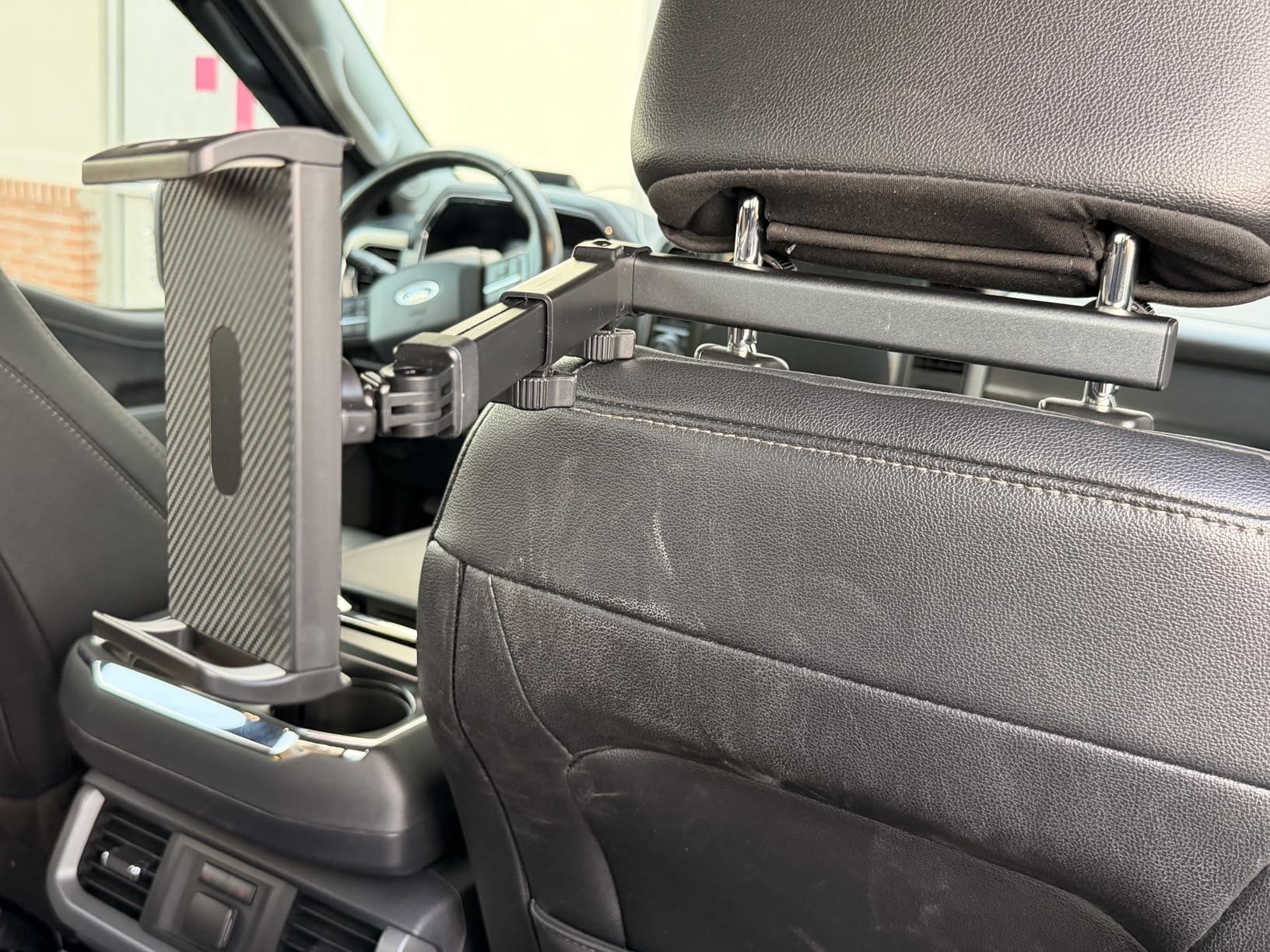 LISEN for iPad Holder Car Road Trip Essentials Activities for Kids Gifts, Car Accessories for Women Interior Truck Essentials, 3in1 Tablet Holder Back Seat Car Organizer Camping Headrest iPad Mount customer photo 2