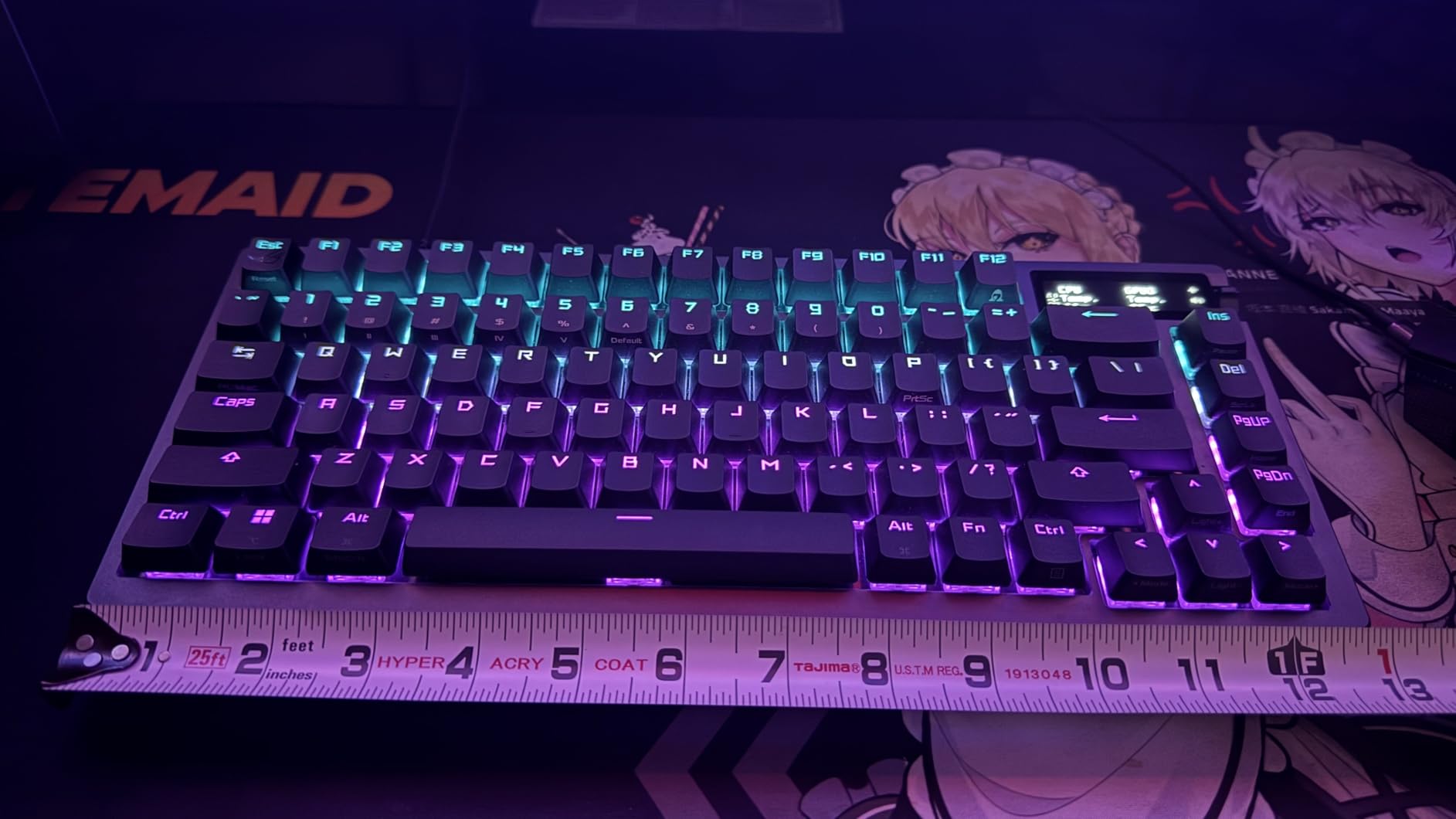 ROG Azoth Wireless Mechanical Gaming Keyboard - 75% TKL, Tri-Mode Connectivity, Hot Swappable Pre-lubed ROG NX Snow Linear Switches, PBT Keycaps, RGB, OLED Display, PC/Mac Support - Black customer photo 2