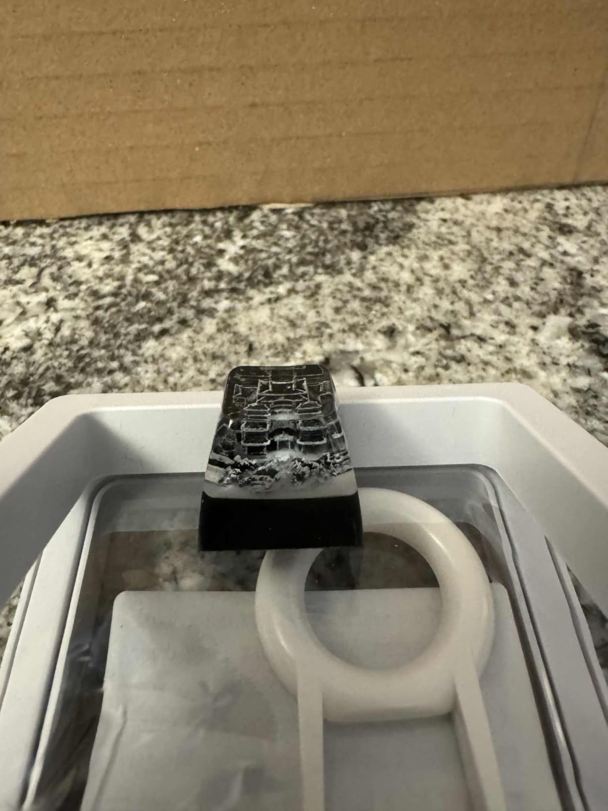 ULTRAEQUIP Artisan Keycap, Mount Fuji Sakura Mountain Custom Keycaps Esc Epoxy Resin Handmade Keycaps 1U Replace Key fit MX Switch for Mechanical Keyboard (Famous Landscape Series - Fuji) customer photo 2