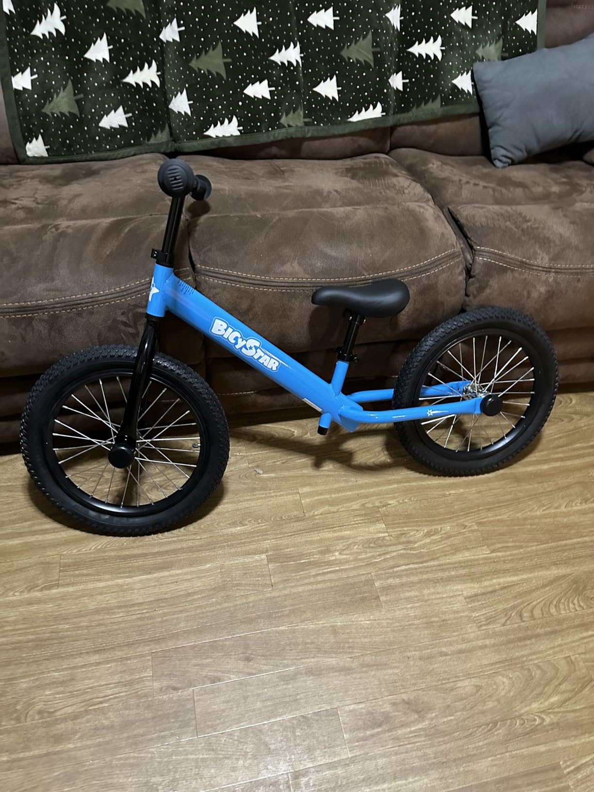 16 Inch Kids Balance Bike for 5-8 Year Old, No Pedals, Air Tires, Footrests, Adjustable Height for Big Boys, Girls customer photo 1