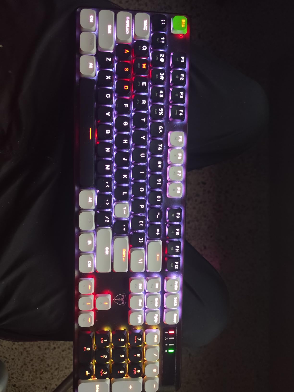 RisoPhy Wireless Gaming Keyboard, Low-Profile 2.4G/USB-C/Bluetooth Mechanical Keyboard with Smooth Red Switches, RGB Backlight/Software/Silent Ergonomic Keyboard for PC/Mac Gamer customer photo 1