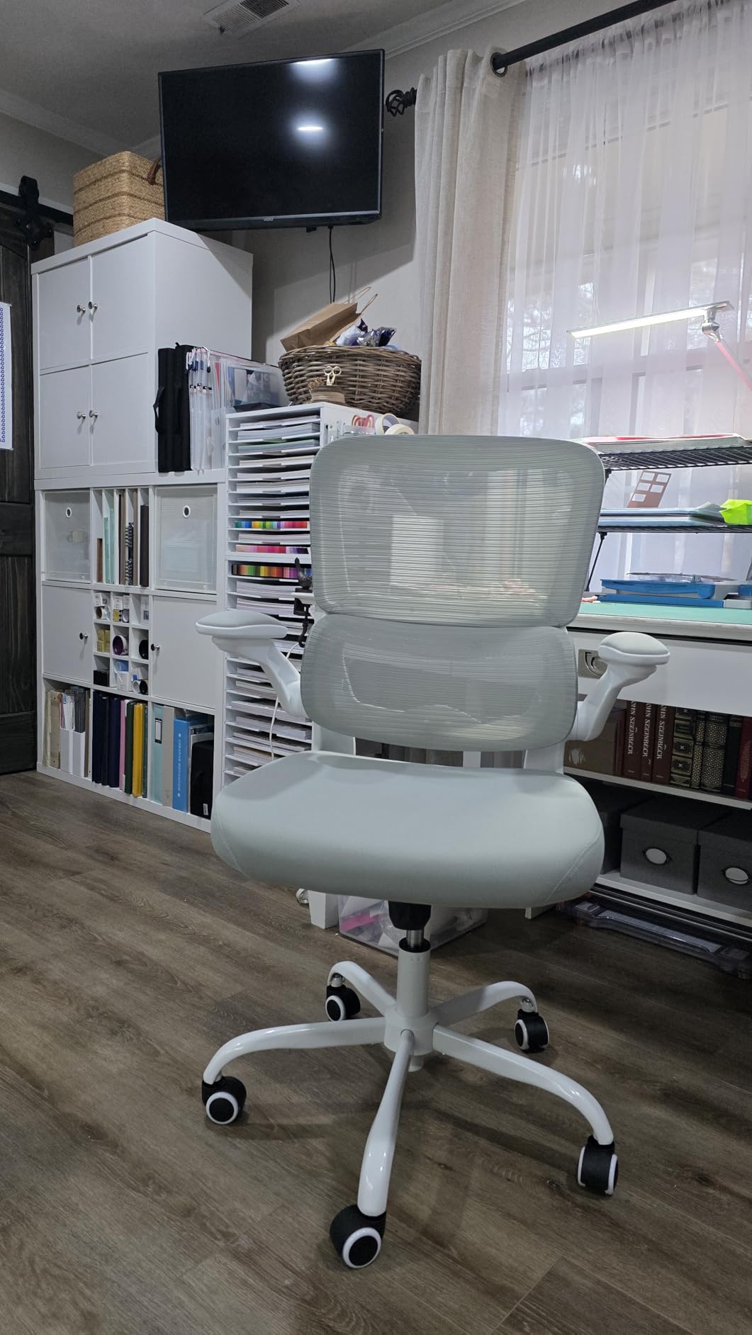 TRALT Office Chair Ergonomic Desk Chair with Adjustable Lumbar Support Mesh Computer Chair Executive Chairs for Home Office Comfortable Lumbar Support (Black) customer photo 2