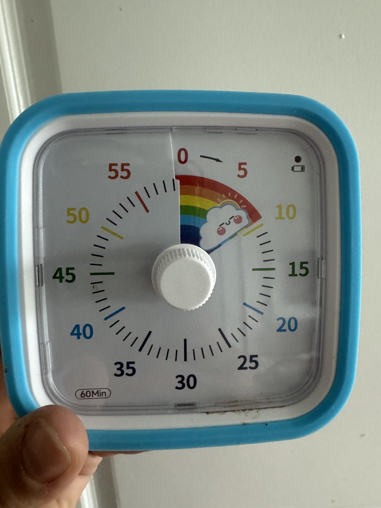 Yunbaoit Visual Timer with Protective Case, Rainbow Disk 60 Minute Countdown Timer for Kids and Adults, Silent Time Management Tool(Blue Rainbow) customer photo 2