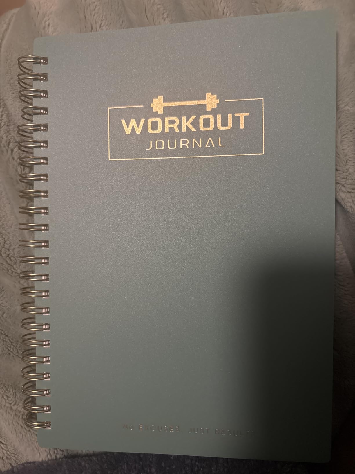 Fitness Workout Journal for Women & Men, A5(5.5 x 8.2) Workout Log Book Planner for Tracking, Progress, and Achieving Your Wellness Goals - Green customer photo 1