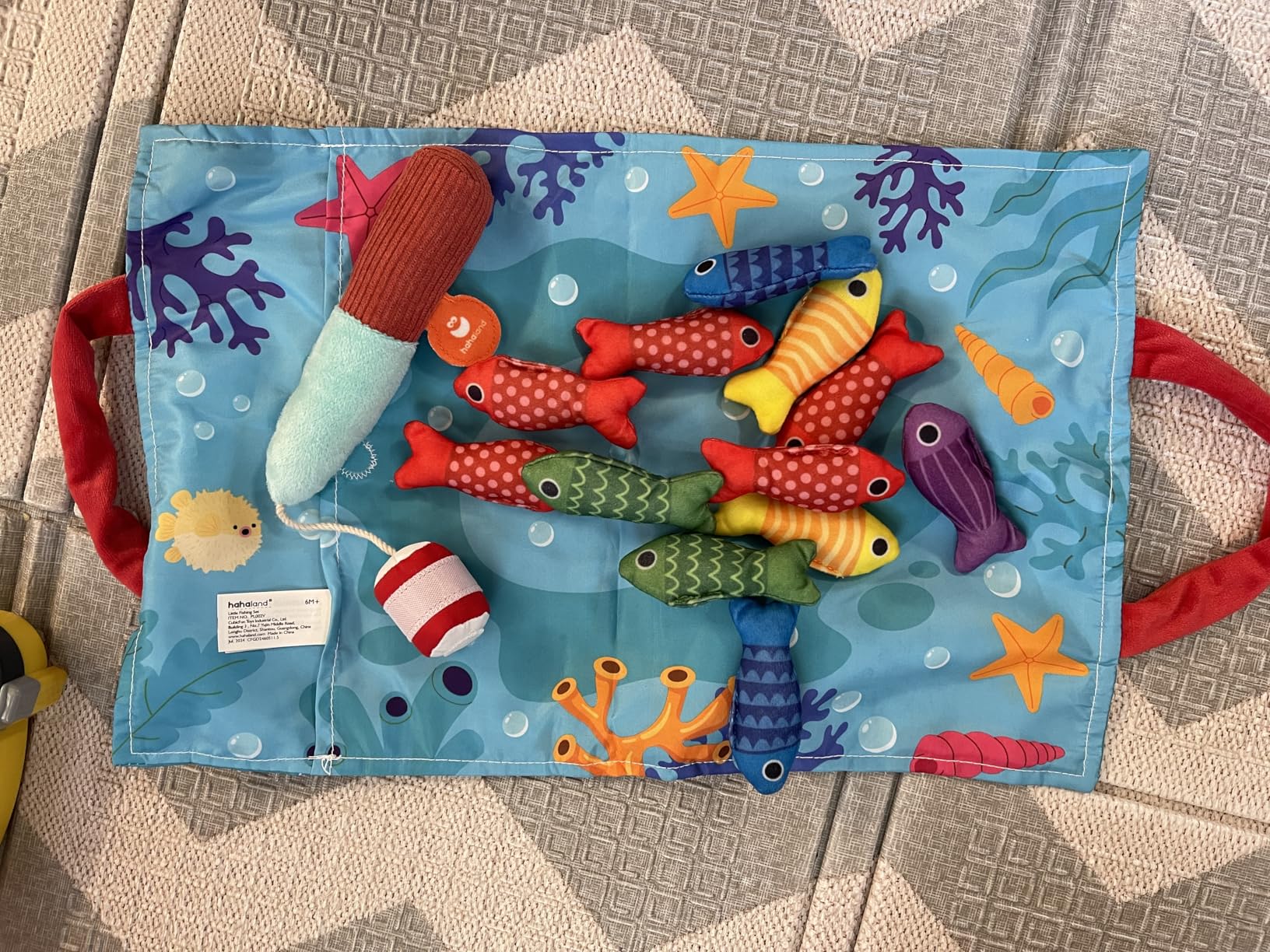 hahaland Montessori Toys for 1 Year Old Boy Girl Birthday Gift - 10 in 1 Cloth Fishing Game Easter Basket Stuffers for Toddler Toys 1-3 with Stacking Cups - Number Counting, Color Sorting Learning customer photo 2