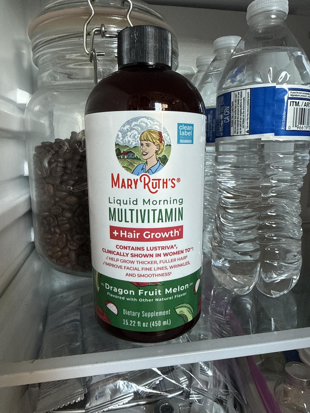 MARYRUTH'S Liquid Multivitamin+Hair Growth | Biotin 10000mcg | Lustriva Hair Growth Supplement | Clinically Tested in Women for Thicker Hair & Facial Wrinkle | Skin Care | Ages 18+ | 15.22 Fl Oz customer photo 2