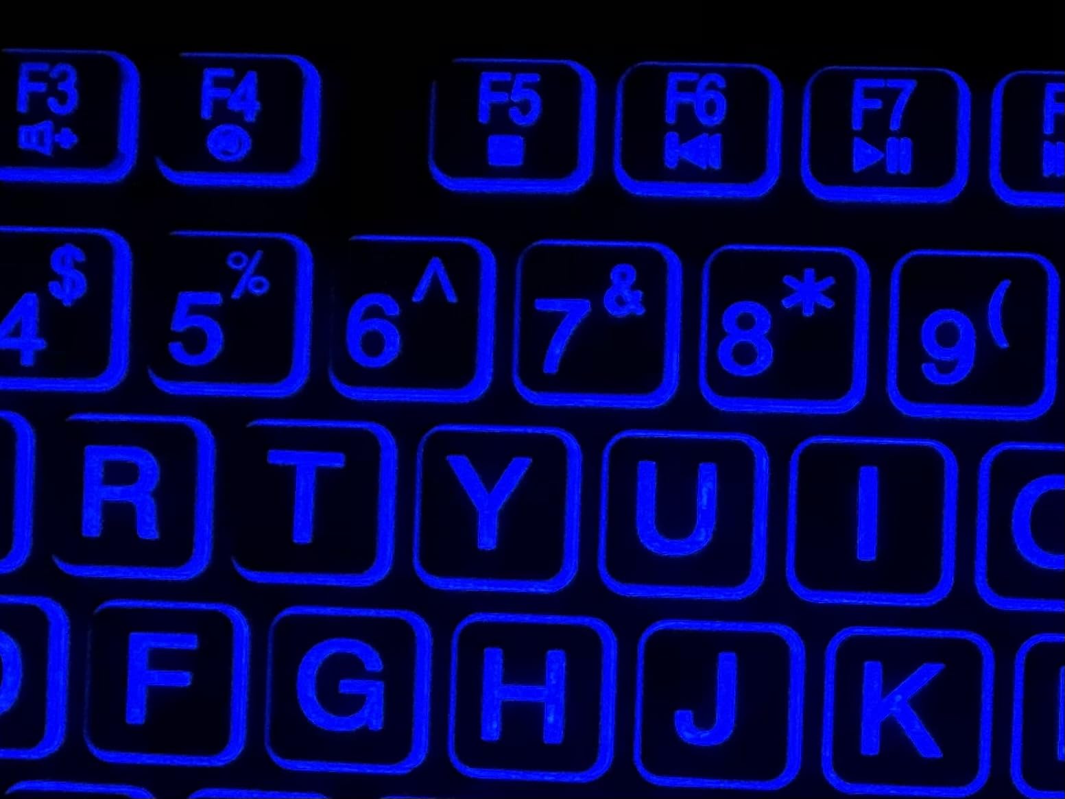 Large Print Keyboard - 7 Interchangeable Backlight Colors, Light Up USB Wired Computer Keyboards, USB Plug-and-Play, Foldable Stands, Corded Full Size Keyboard for Windows, PC, Laptop customer photo 1