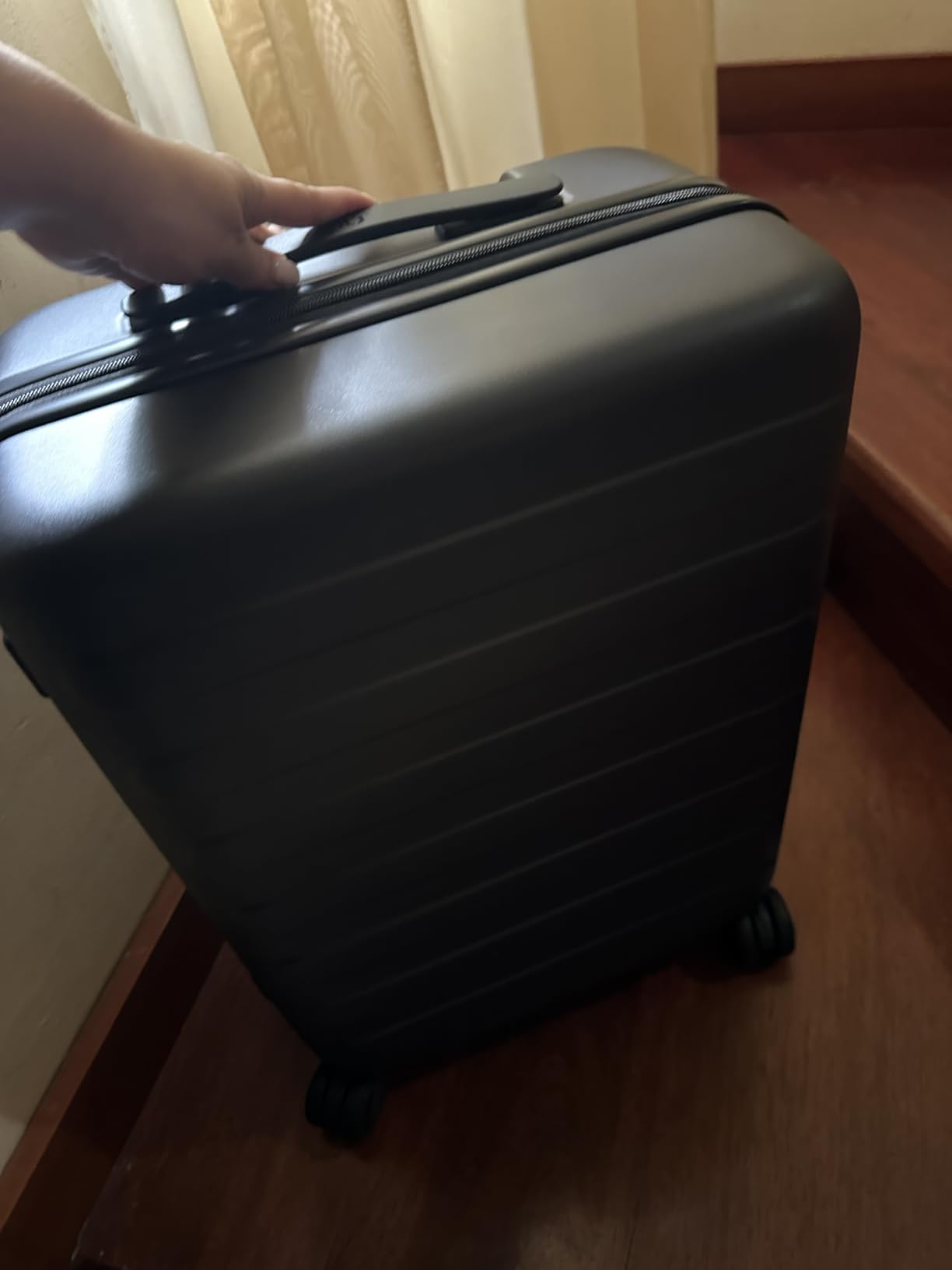 NINETYGO Carry On Luggage 22x14x9 Airline Approved, 20 Inch Luggage with Smooth Spinner Wheels, Expandable, Hard Shell PC Suitcase, Lightweight Travel Luggage, TSA Approved (Black, Rhine Max) customer photo 2