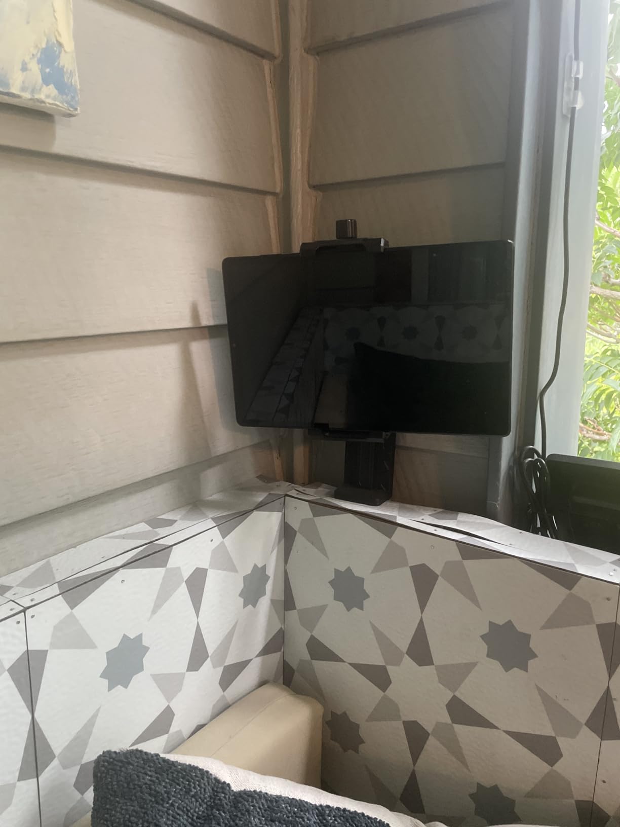 KDD Airplane Tablet Holder Mount, Adjustable Travel Essentials iPad Phone Stand with 360 Degree Rotation, Portable Tesla Model 3/Y Car Headrest Mount Compatible with iPad, Phone, Switch customer photo 2