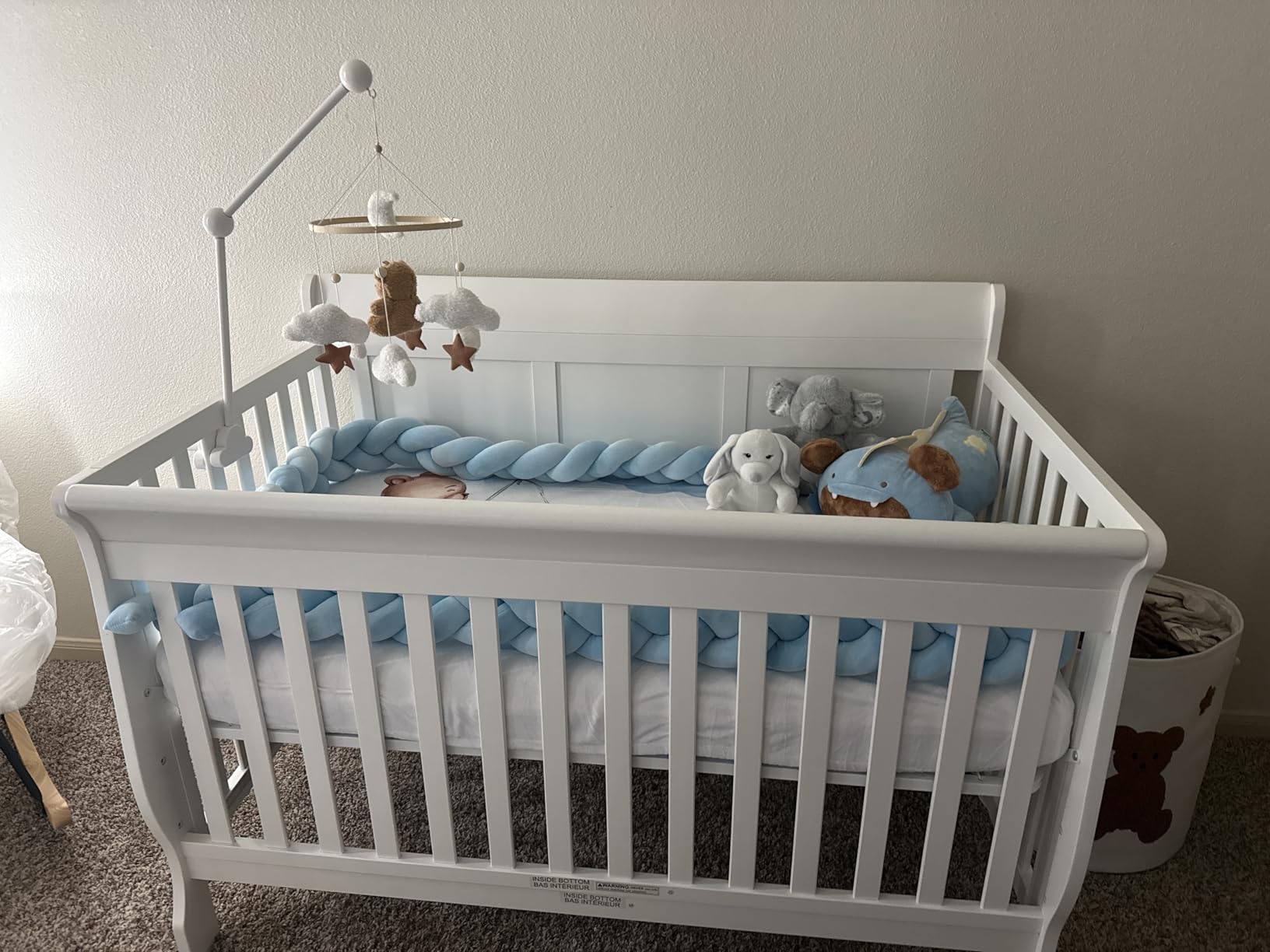 Simmons Kids Carter 6-in-1 Convertible Crib - Greenguard Gold Certified, Bianca White customer photo 1