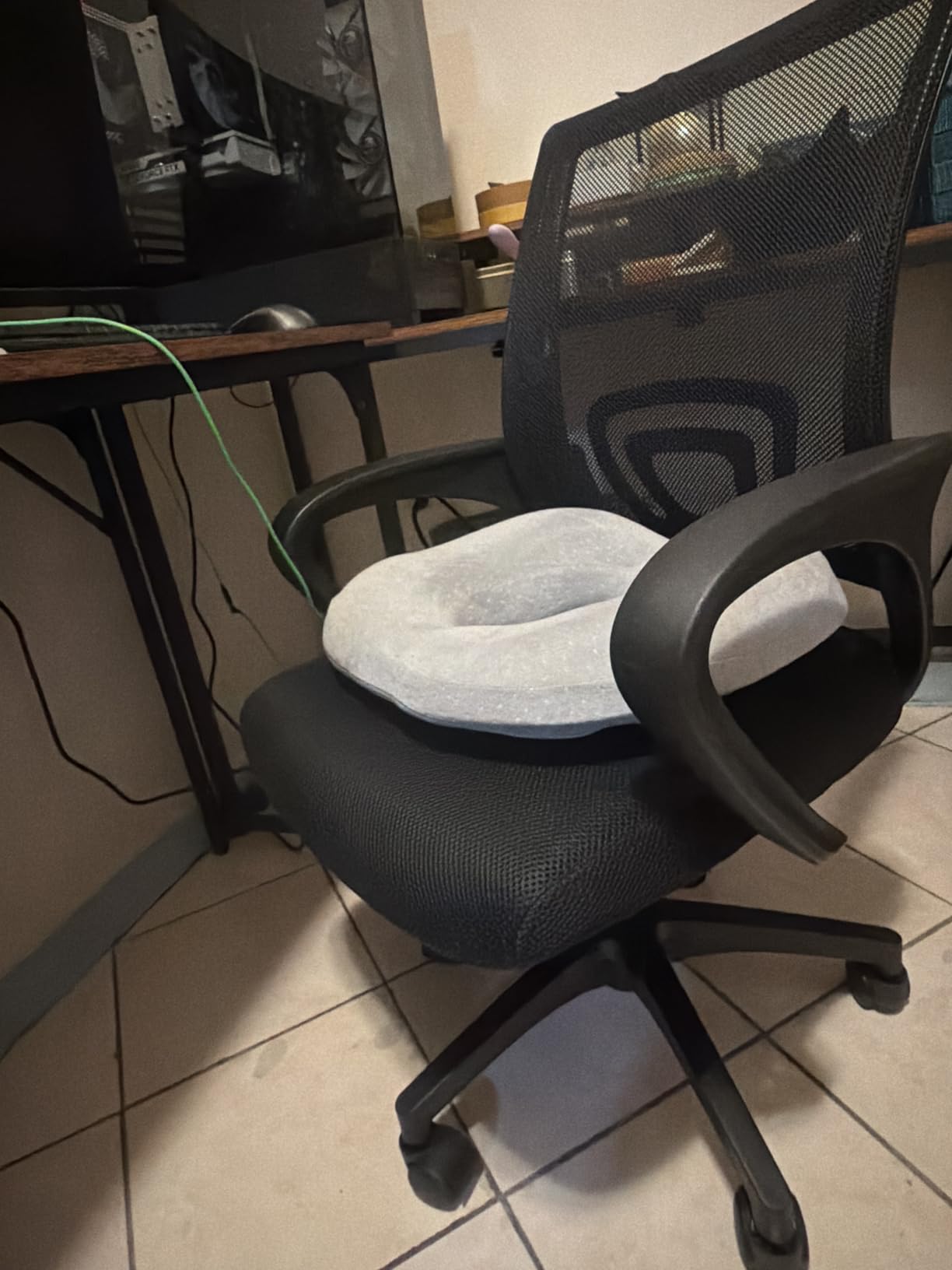 MoNiBloom Mesh Office Chair Set of 2, Ergonomic Computer Chair for Adults, Rolling Swivel Mid-Back Desk Chair with Lumbar Support, Comfy Armrest for Home Office, Gaming, Blue customer photo 1