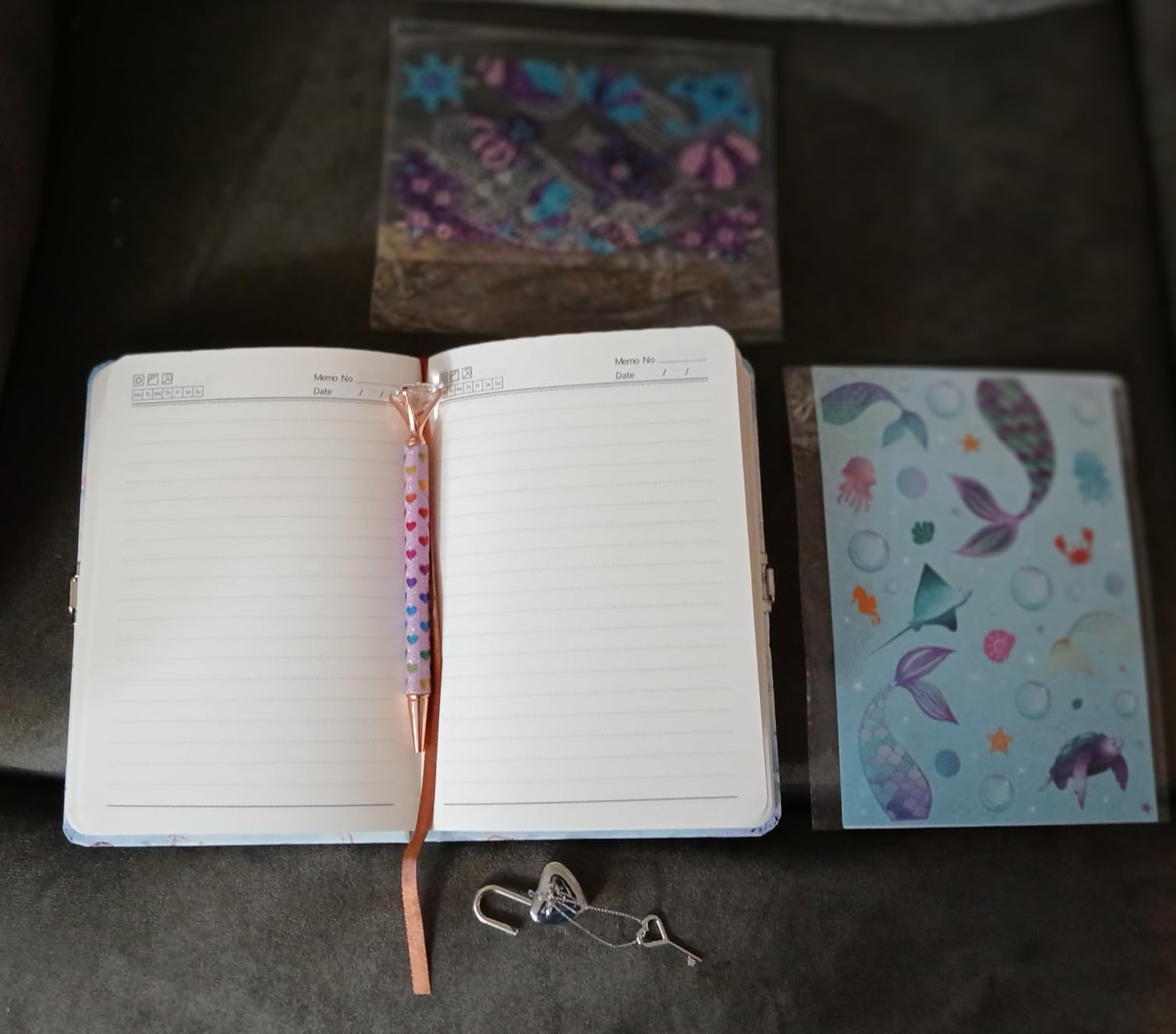 WERNNSAI Luminous Game Kids Diary for Boys, Secret Diary with Lock Keys, Journal Notebook with Pen Stickers Birthday Christmas Gift customer photo 2