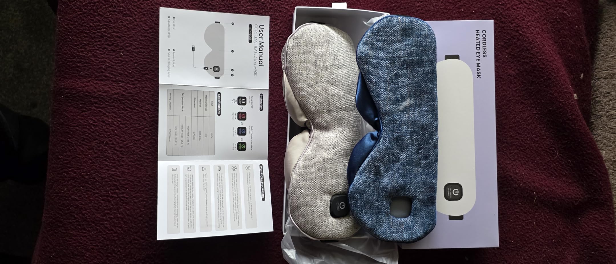 Heated Eye Mask - Cordless Eye Mask for Dry Eyes, FSA - HSA Eligible, Eye Relief, Improved Sleep, Washable Eye Heating pad for Travel and with Replaceable Shell (Gray) customer photo 2