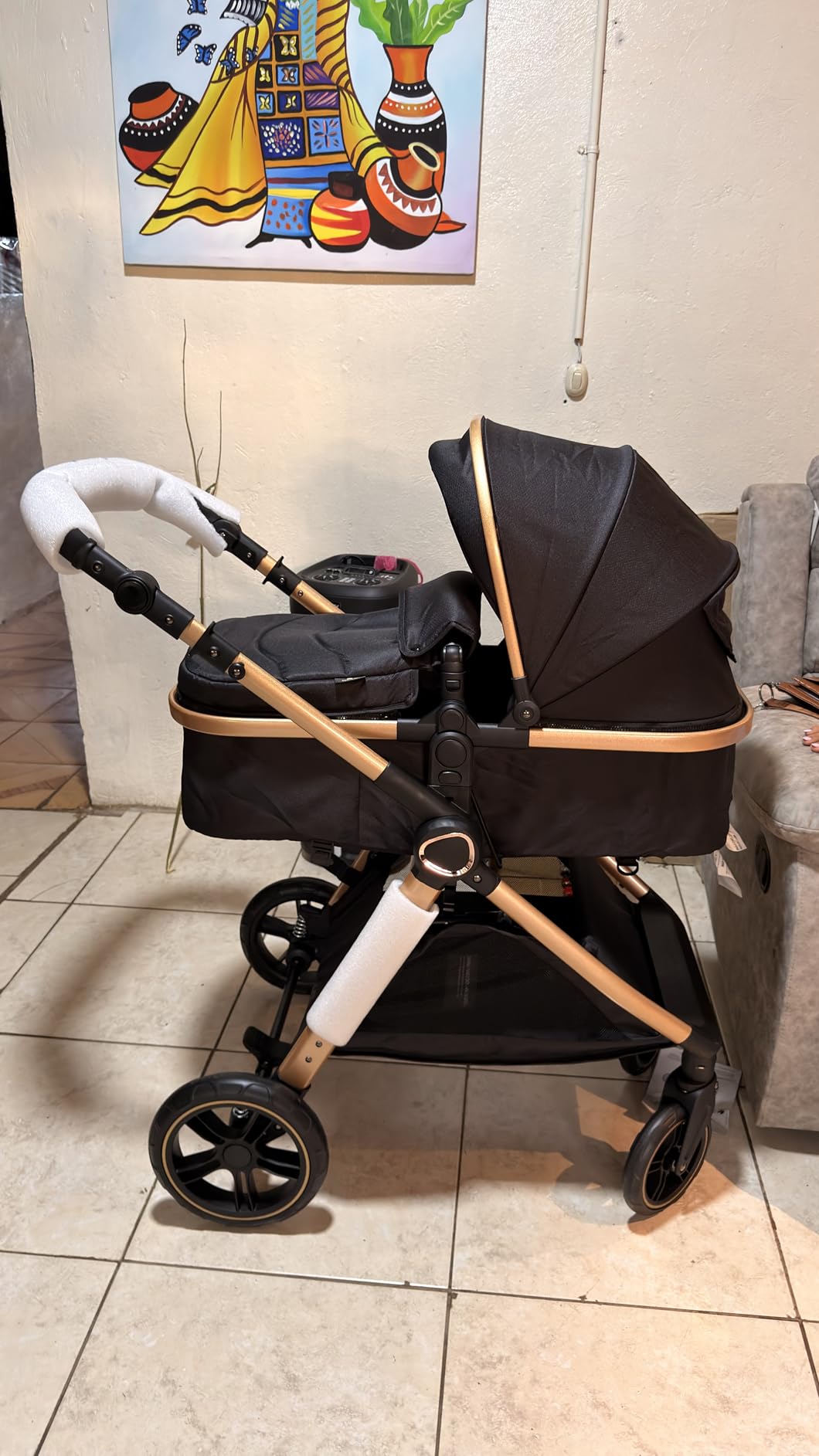 2 in 1 Baby Stroller Convertible Bassinet Pushchair for Infants and Newborns 0-36 Months customer photo 1