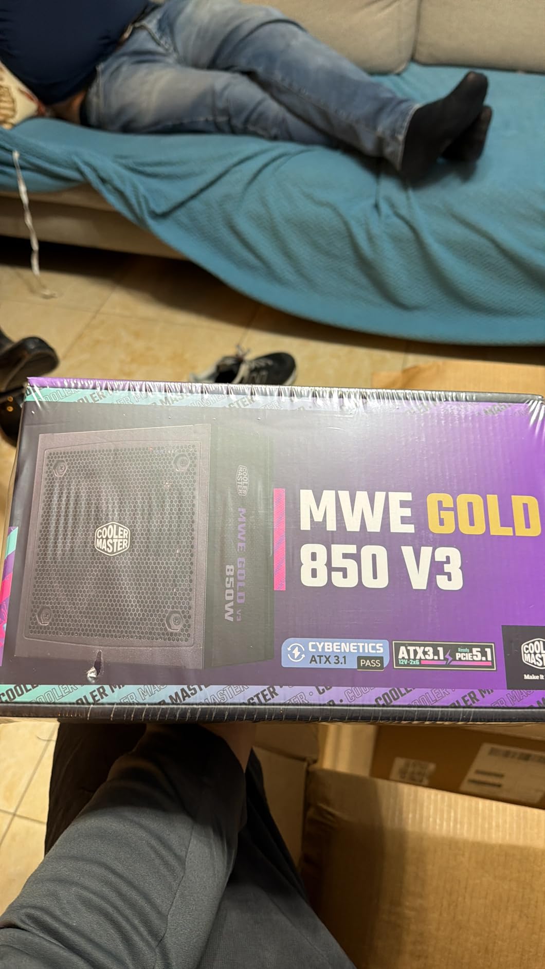 Cooler Master MWE Gold 850 V3 Full Modular PSU, 850W, 80+ Gold, ATX 3.1 | 90° | PCIe 5.1, Designed Ready Nvidia RTX 5080 | AMD RX 9070 XT, Zero-RPM Mode, Hexagonal Fan Cover, 10-Year customer photo 1