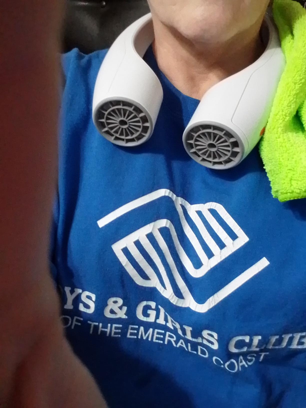 Socool 10000mAh Portable Waist Fan Clip on Wearable Belt Personal Fan Rechargeable Battery operated With 5 Speeds & Flashlight Neck Hands-Free 40H Cooling For Outdoor Camping Travel (Gray) customer photo 1