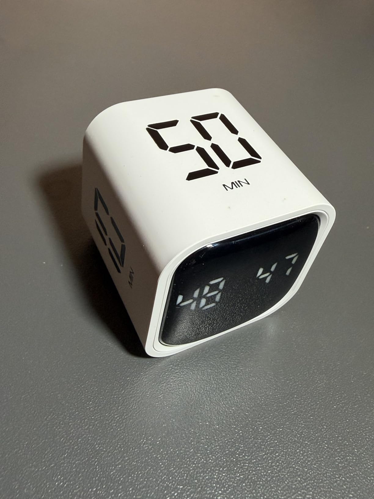 Rotating Pomodoro Timer 5, 25, 10 50 Minutes Preset, Desk Productivity Flip Timer, ADHD Tool Cube Countdown Stopwatch, Vibration/High/Low Volume/Custom Modes customer photo 1