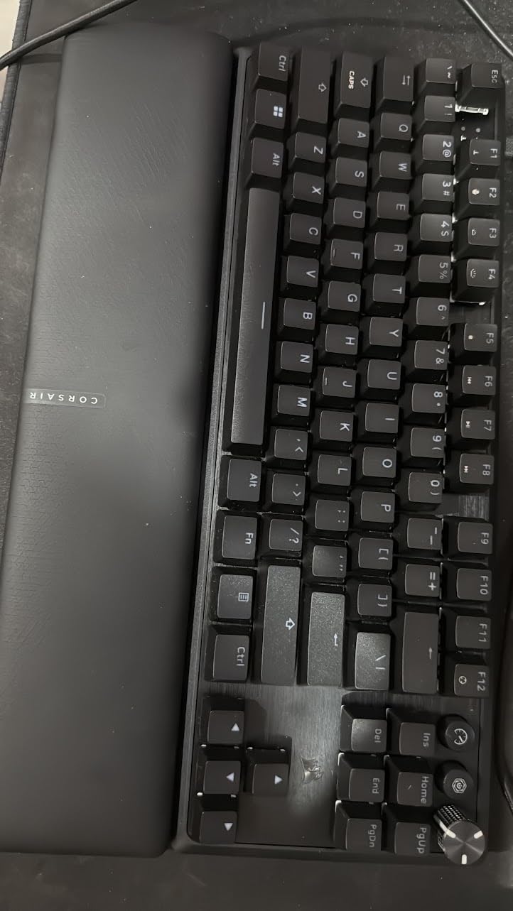 Corsair K70 PRO TKL RGB Tenkeyless Mechanical Wired Gaming Keyboard - Pre-Lubed Hall Effect MGX Hyperdrive Adjustable Switches, Simultaneous SOCD and Rapid Trigger, ABS Double-Shot, QWERTZ NA - Black customer photo 2