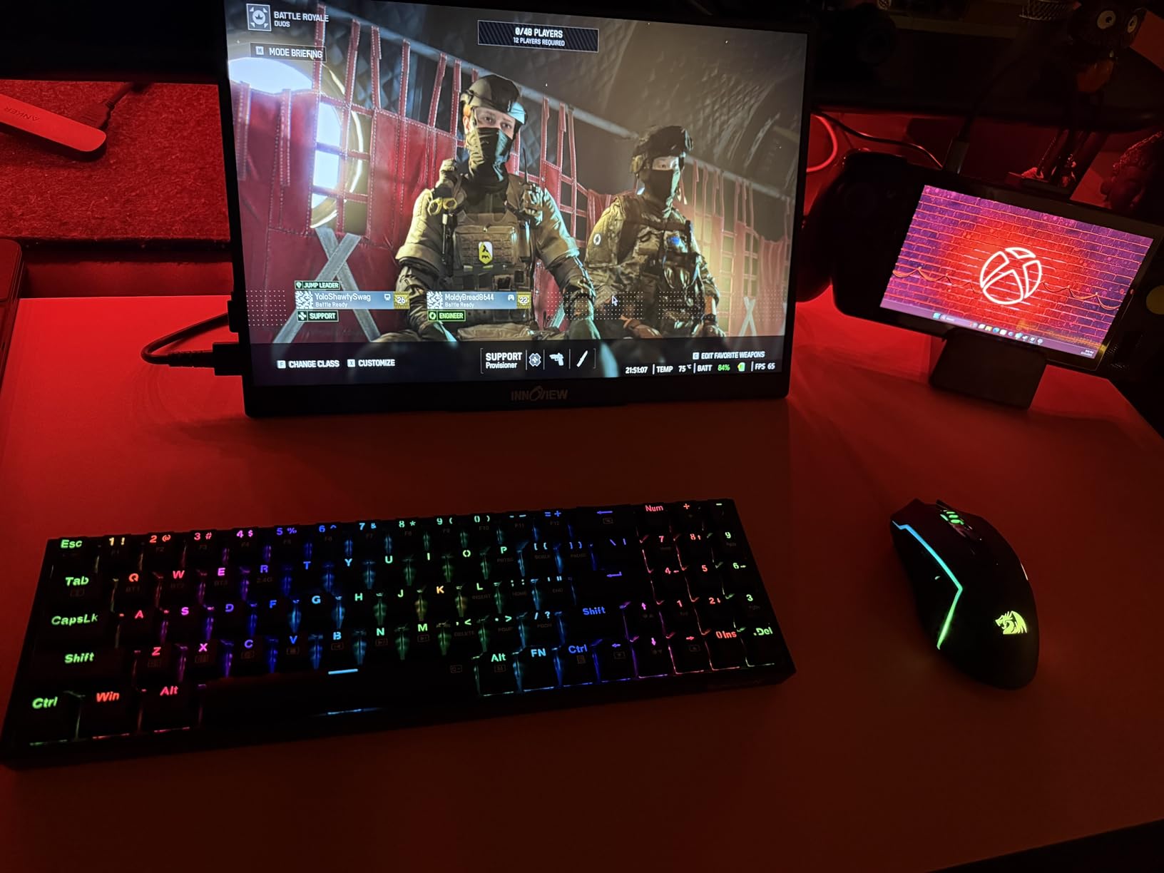Redragon S136 Gaming Keyboard & Mouse Combo, 75% K628 Tri-Mode Wireless RGB Mechanical Keyboard and 7200 DPI Wireless Gaming Mouse Bundle, Convenient Shared Dongle customer photo 1