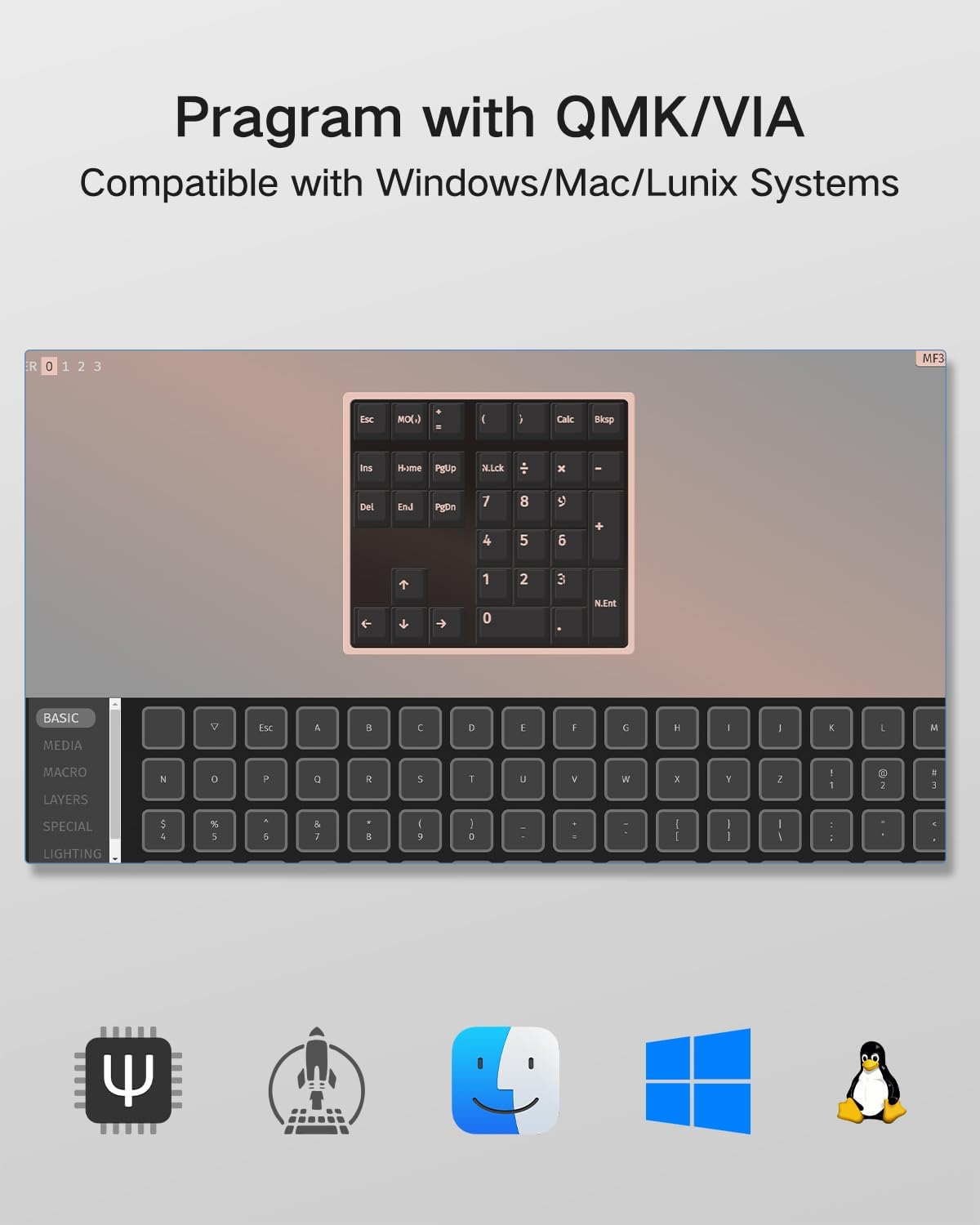 MF34 Wired Mechanical Number Pad, QMK/VIA Programmable, 34 Keys Hot Swappable Numpad, Custom RGB Backlit with PBT Keycaps for Laptop, MacBook, PC Desktop, Compact Keyboards(Black, Linear Switch) customer photo 2