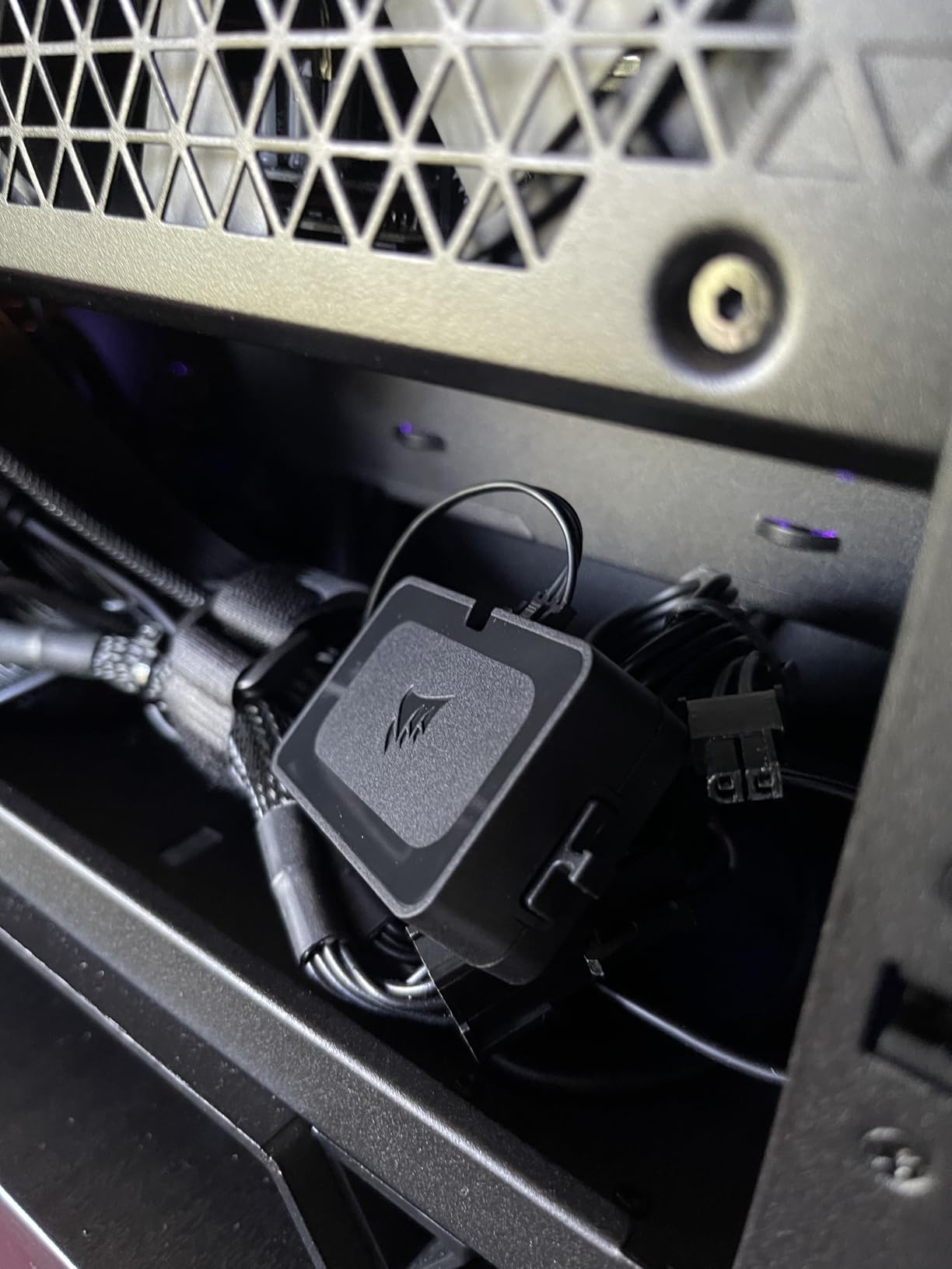 iCUE ARGB PSU Cable Strips - 2X 200mm LED Strips - 100 RGB LEDs Per Strip - Fits Any PSU Cable - Motherboard 5V ARGB Control - Black customer photo 1