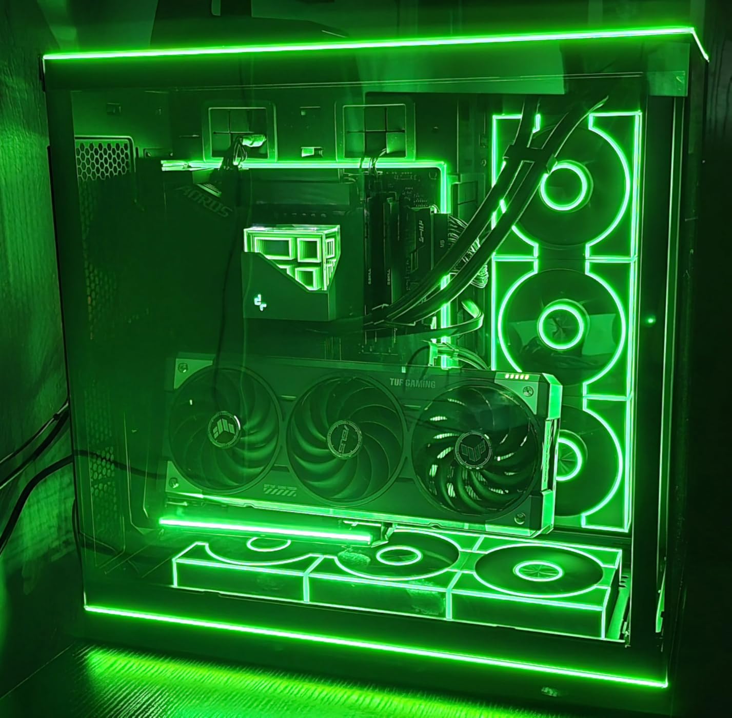 EZDIY-FAB Shield PCIE 5.1 GPU Extension Cable with 90 Degree 12V-2x6 Angle Adapter,16pin (12+4) 12VHPWR PCIe 5.1 PSU Cable Extension for RTX 40/50 Series with Combs-Standard Type-Black customer photo 2