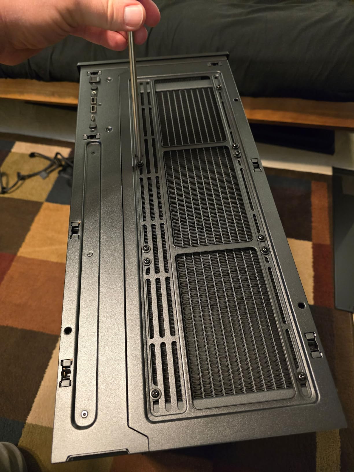 Antec Flux Pro, 6 x PWM Fans Included, High-Airflow Front Panel with Walnut Wood, iShift PSU 90° Mount, USB3.0 x 2, Type-C, 420mm Radiator Support, Temp. Display, Full-Tower E-ATX PC Case customer photo 1