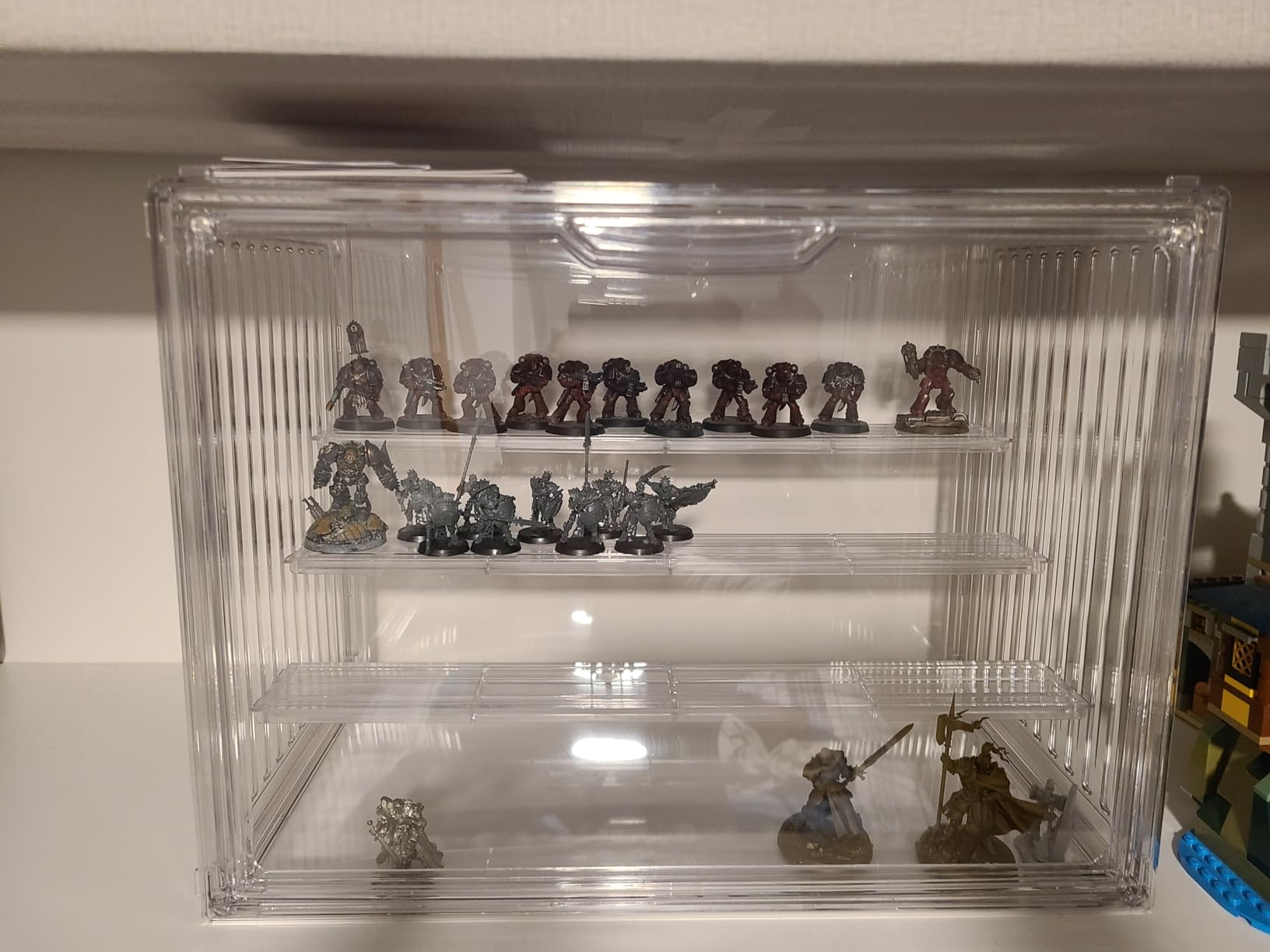 4 Tiers Clear Display Case for Figures, Acrylic Storage Organizers Box with Magnetic Door, Large Dustproof Showcase for Collectibles Action Figure customer photo 2