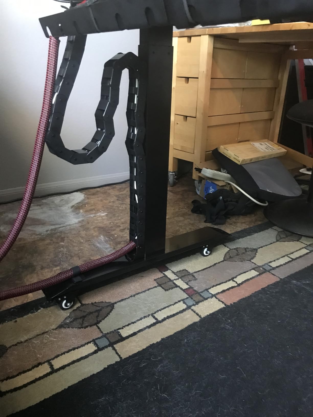 Under Desk Cable Management Vertebrae - Perfect for Sit Stand Desk - Wire Management - Adjustable Length - Flexible Cable Spine - Black, 133 cm customer photo 1