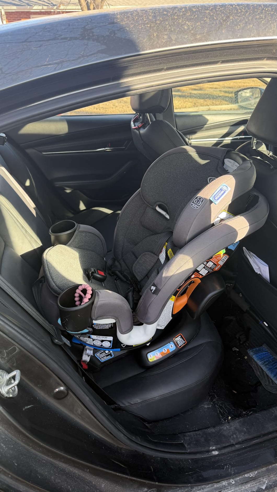 Graco Turn2Me 3-in-1 Rotating Convertible Car Seat, Cambridge, Rear-Facing Rotation, Forward-Facing Mode, Highback Booster Up to 100 lbs, Adjustable Headrest & Harness, Steel Reinforced Frame customer photo 1