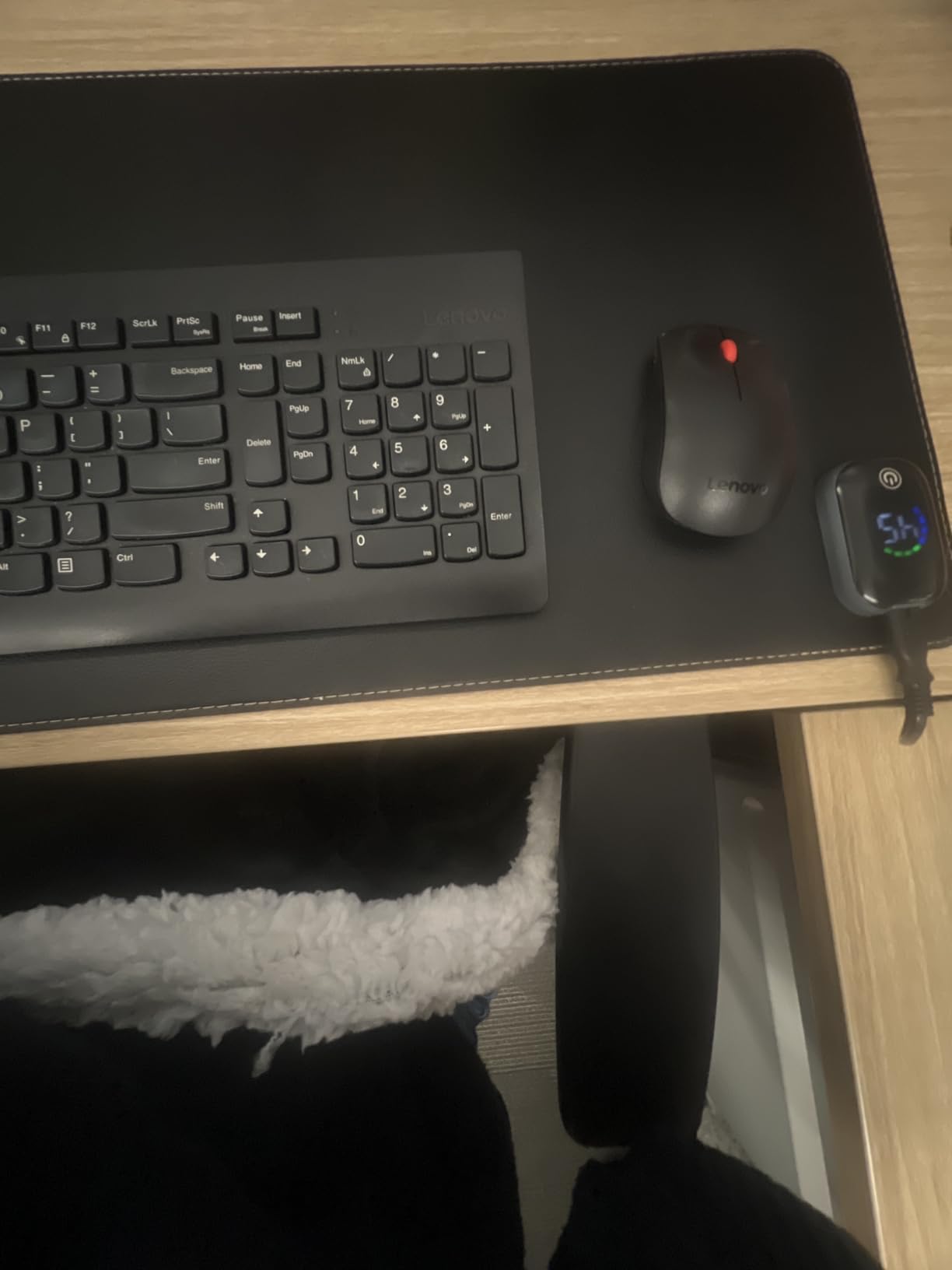 Heated Mouse Pad, Warm Desk Pad,Heated Large Desk Mat with 3 Levels Heating,Gaming Mouse Pad Foot Warmer Pad for Home Office customer photo 1